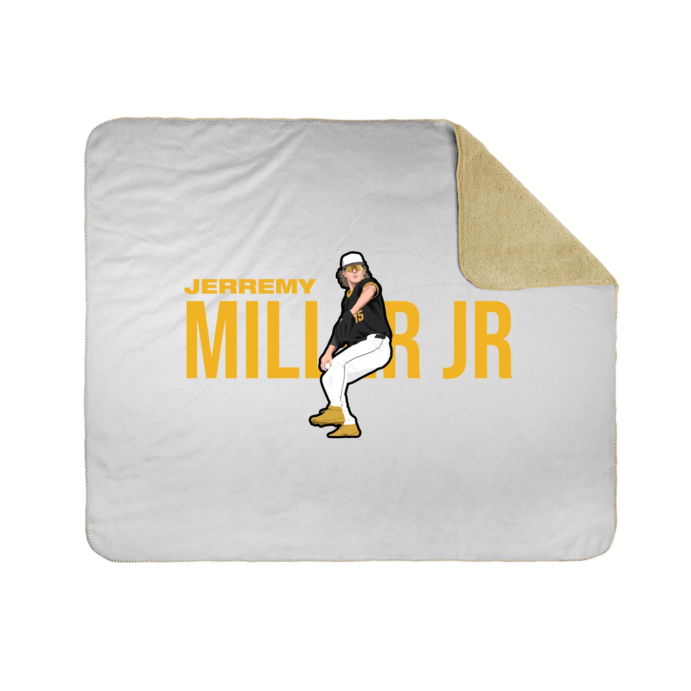 Throw Blanket — Player Name in White