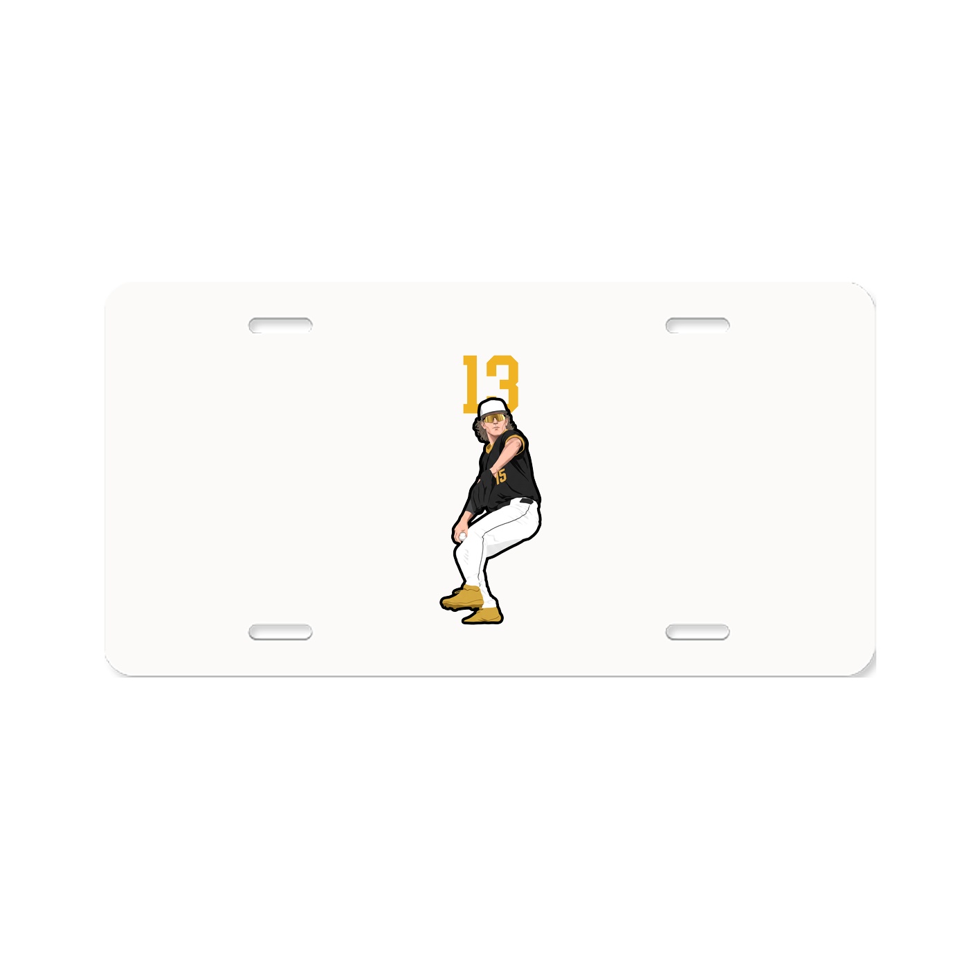 License Plate — Number Top in Classic