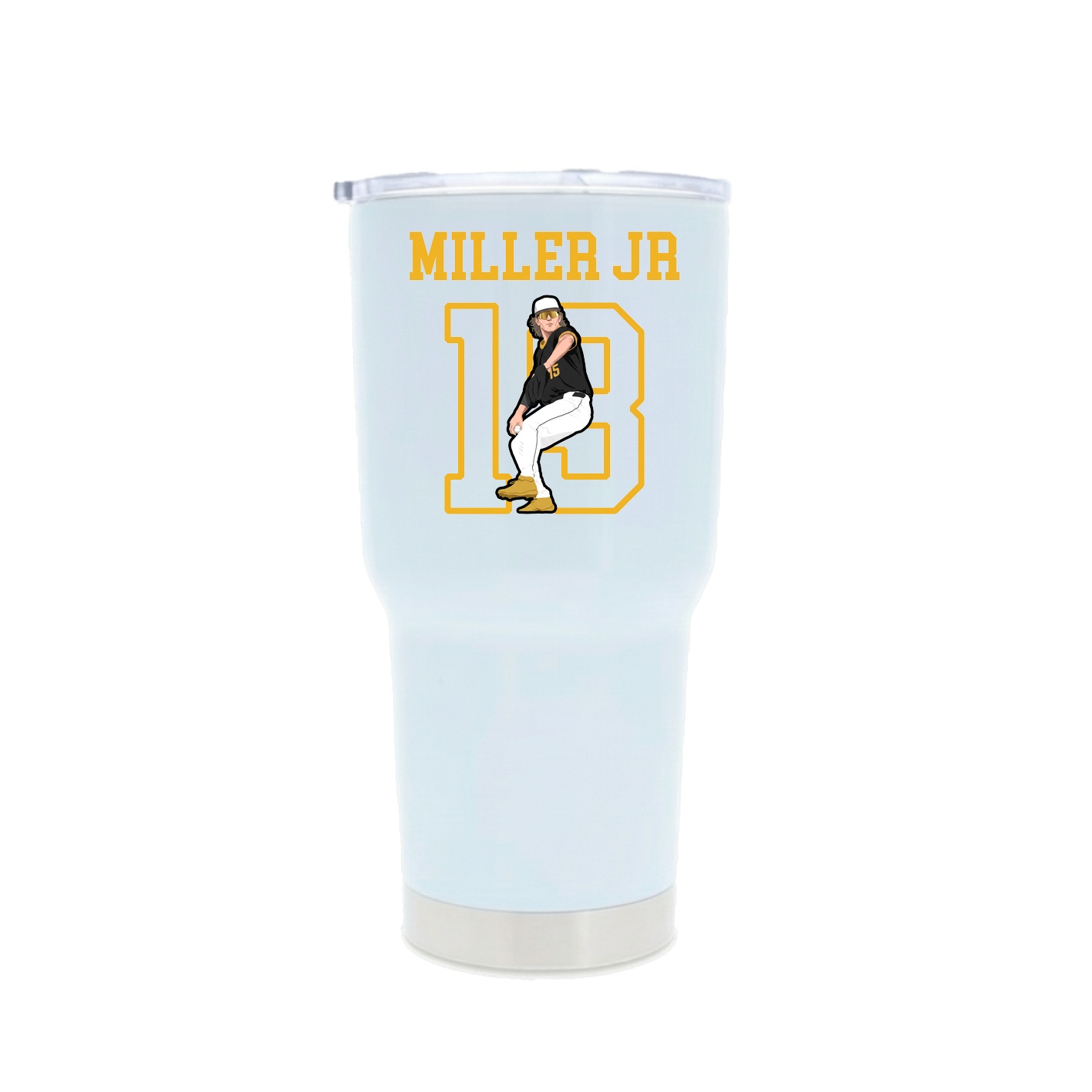 30oz Stainless Steel Tumbler — Shirsey in White
