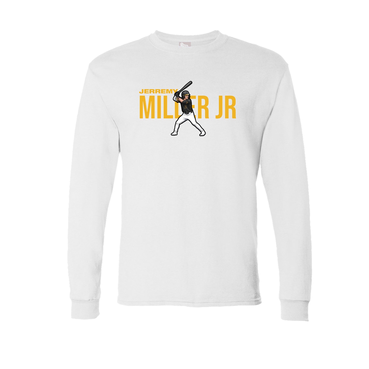 Long Sleeve Tee — Player Name in White