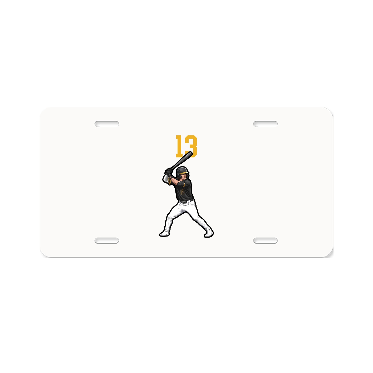 License Plate — Number Top in Classic