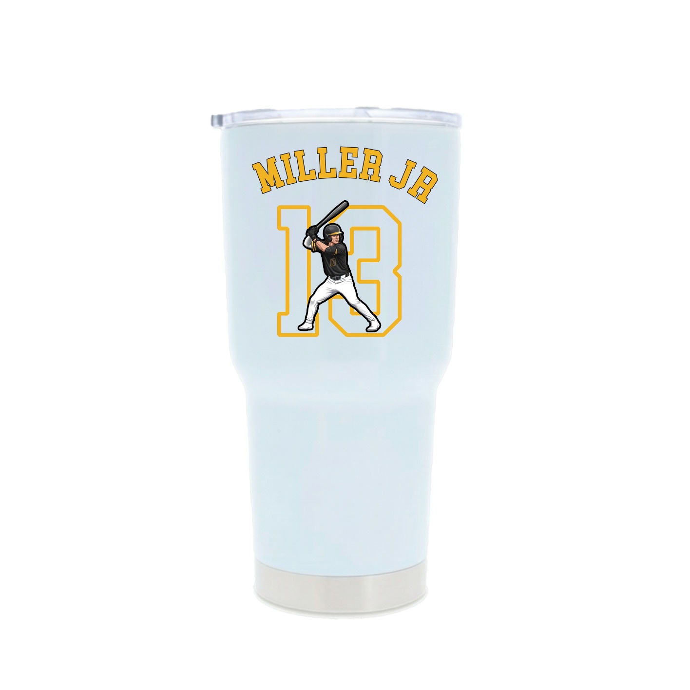 30oz Stainless Steel Tumbler — Shirsey Arch in White