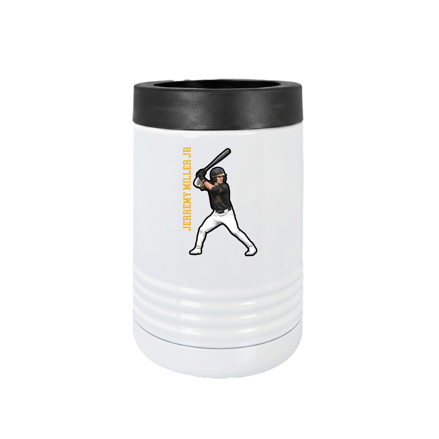 Beverage Holder — Name Vertical in White