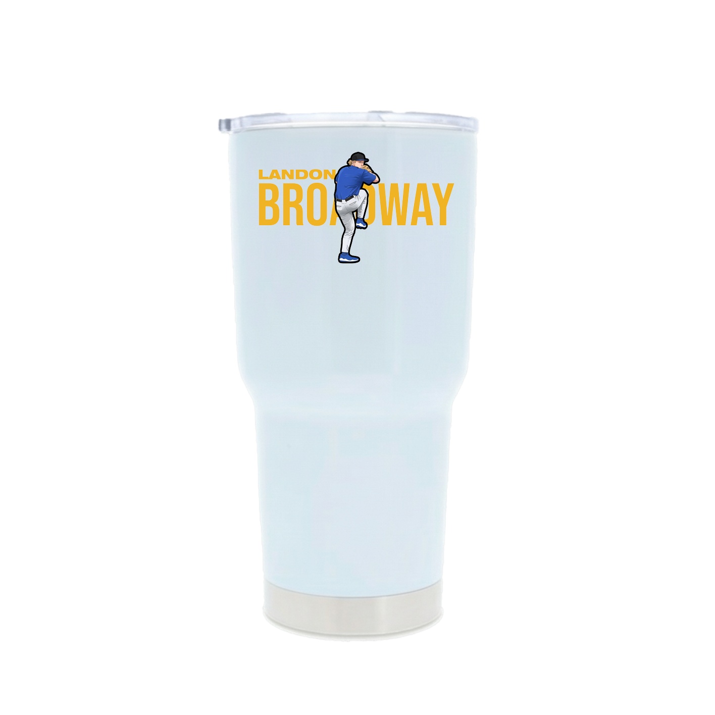 30oz Stainless Steel Tumbler — Player Name in White