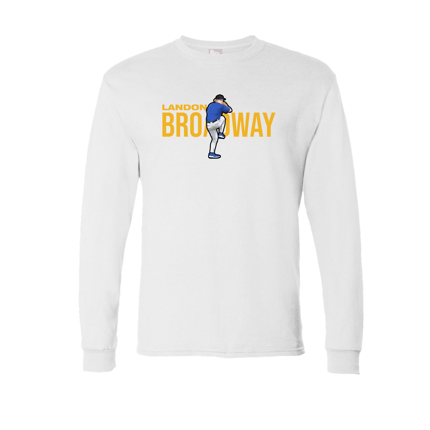 Long Sleeve Tee — Player Name in White
