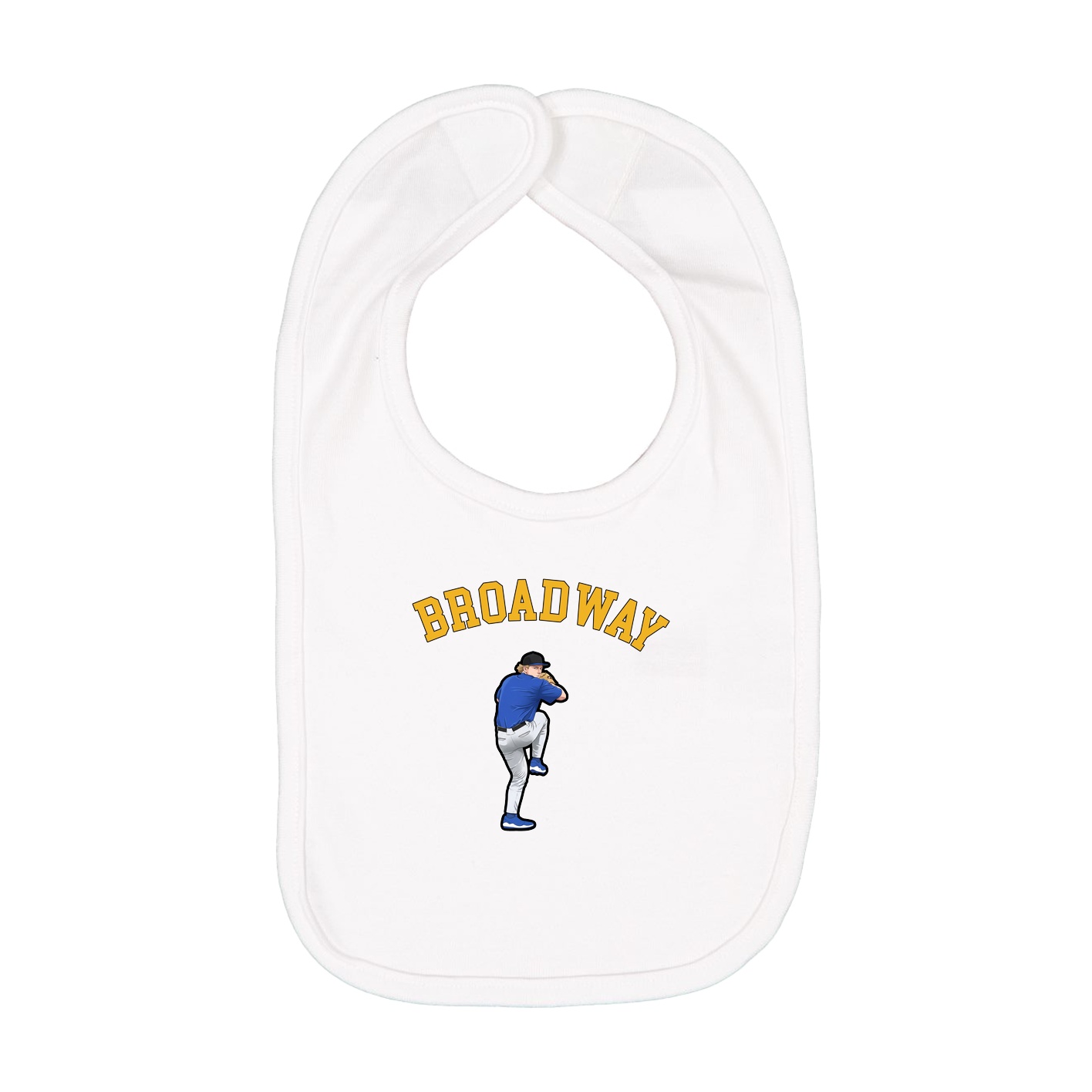 Infant Bib — Shirsey Arch in White
