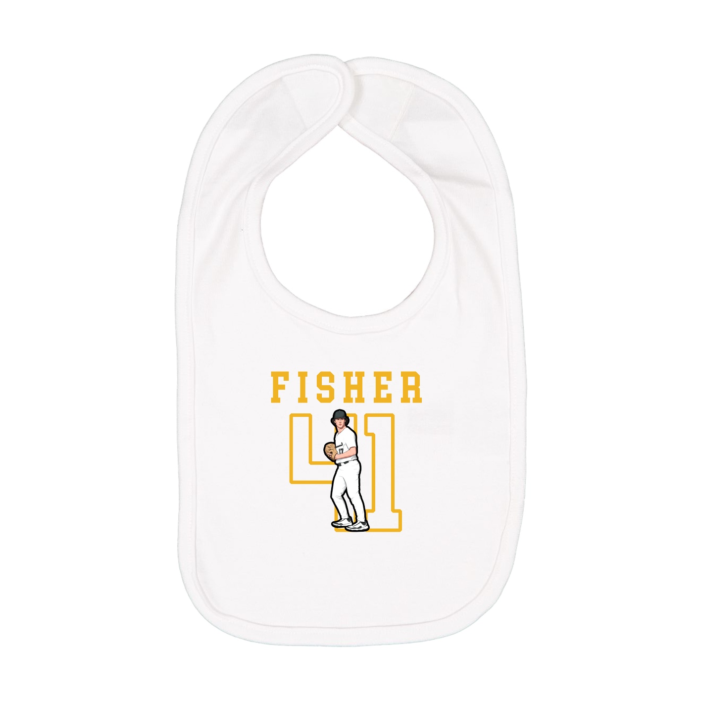 Infant Bib — Shirsey in White