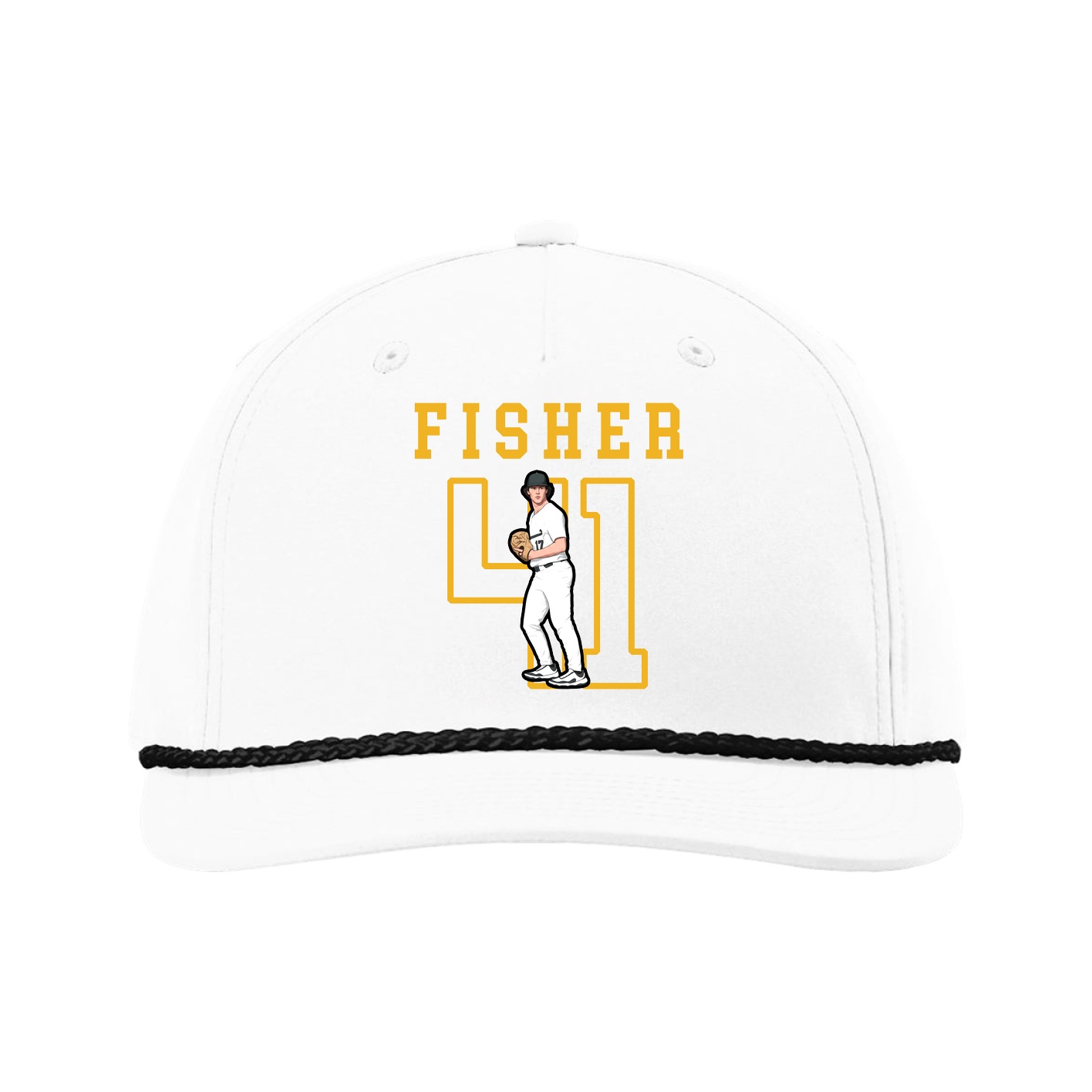 Five-Panel Classic Rope Cap — Shirsey in White