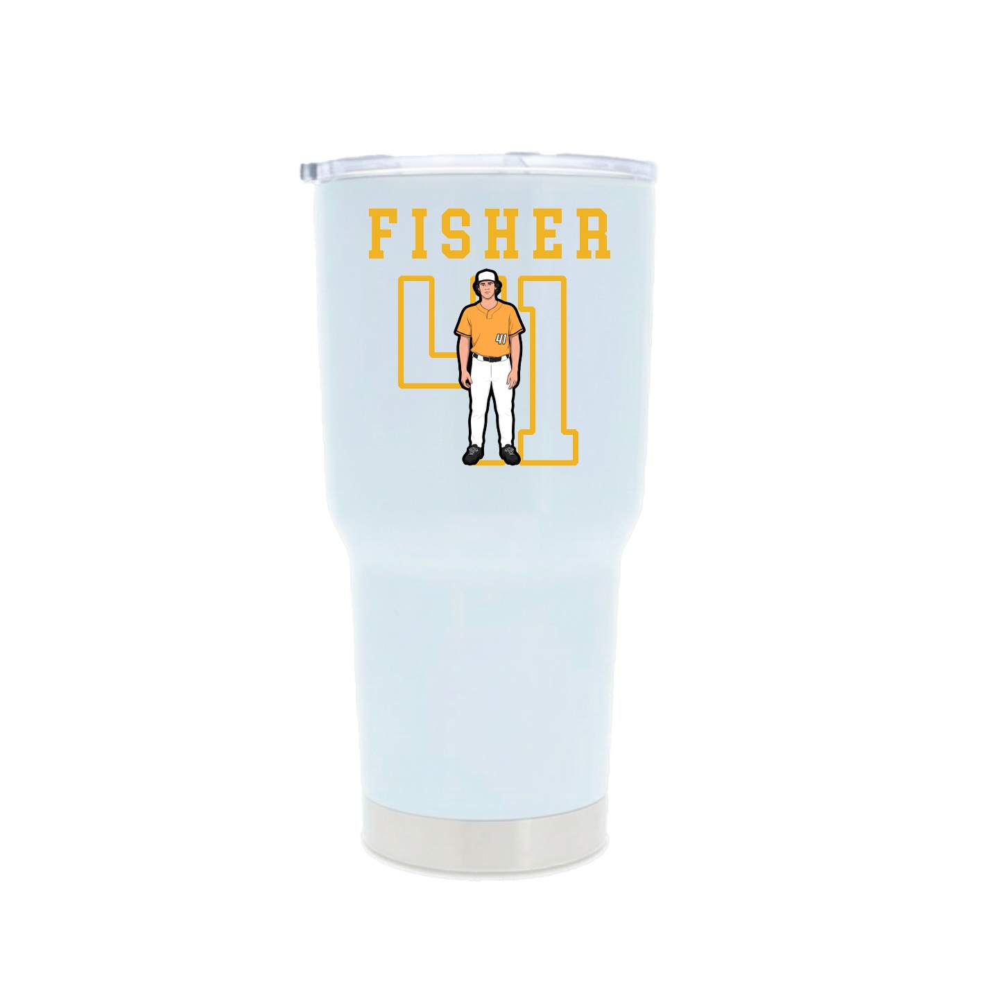 30oz Stainless Steel Tumbler — Shirsey in White