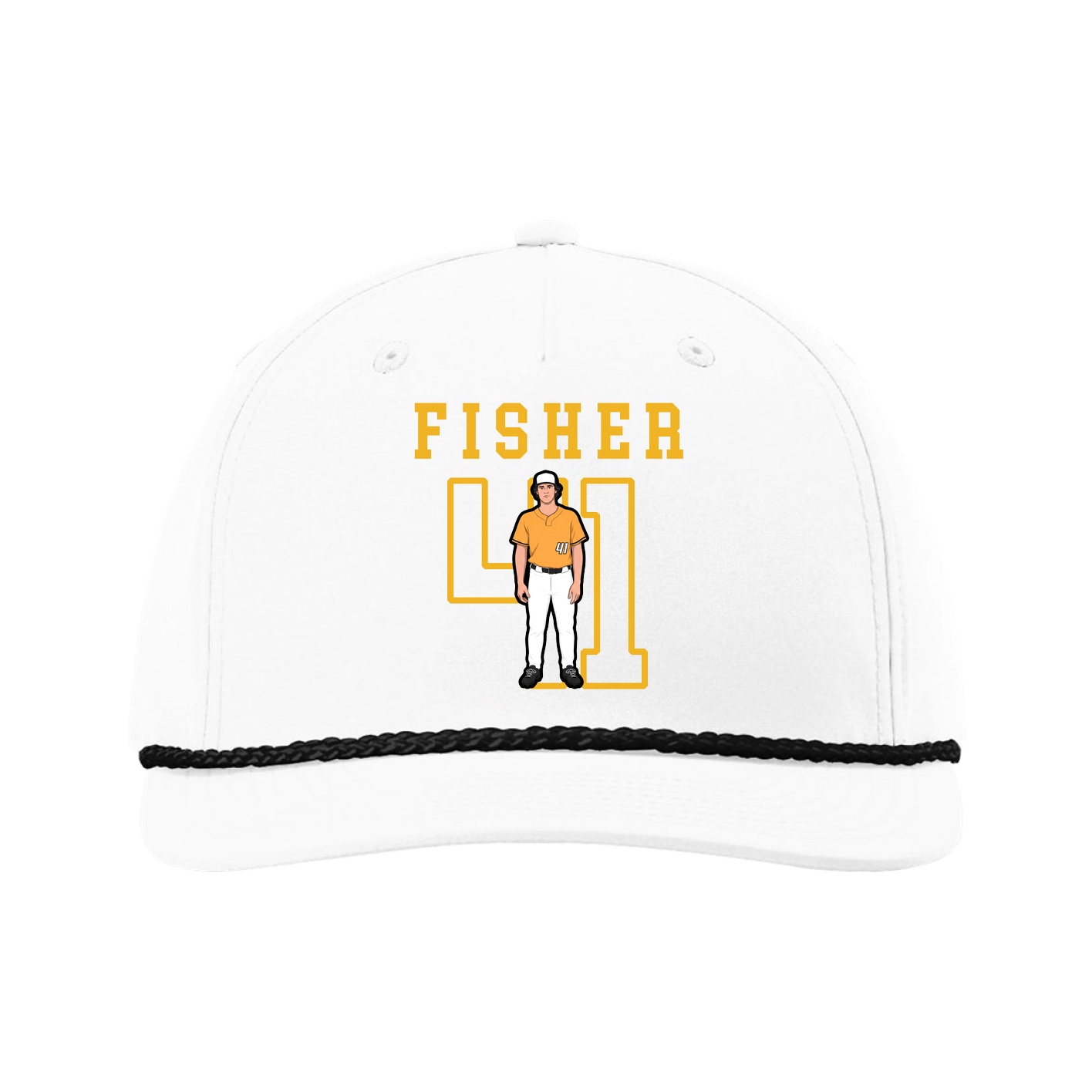 Five-Panel Classic Rope Cap — Shirsey in White
