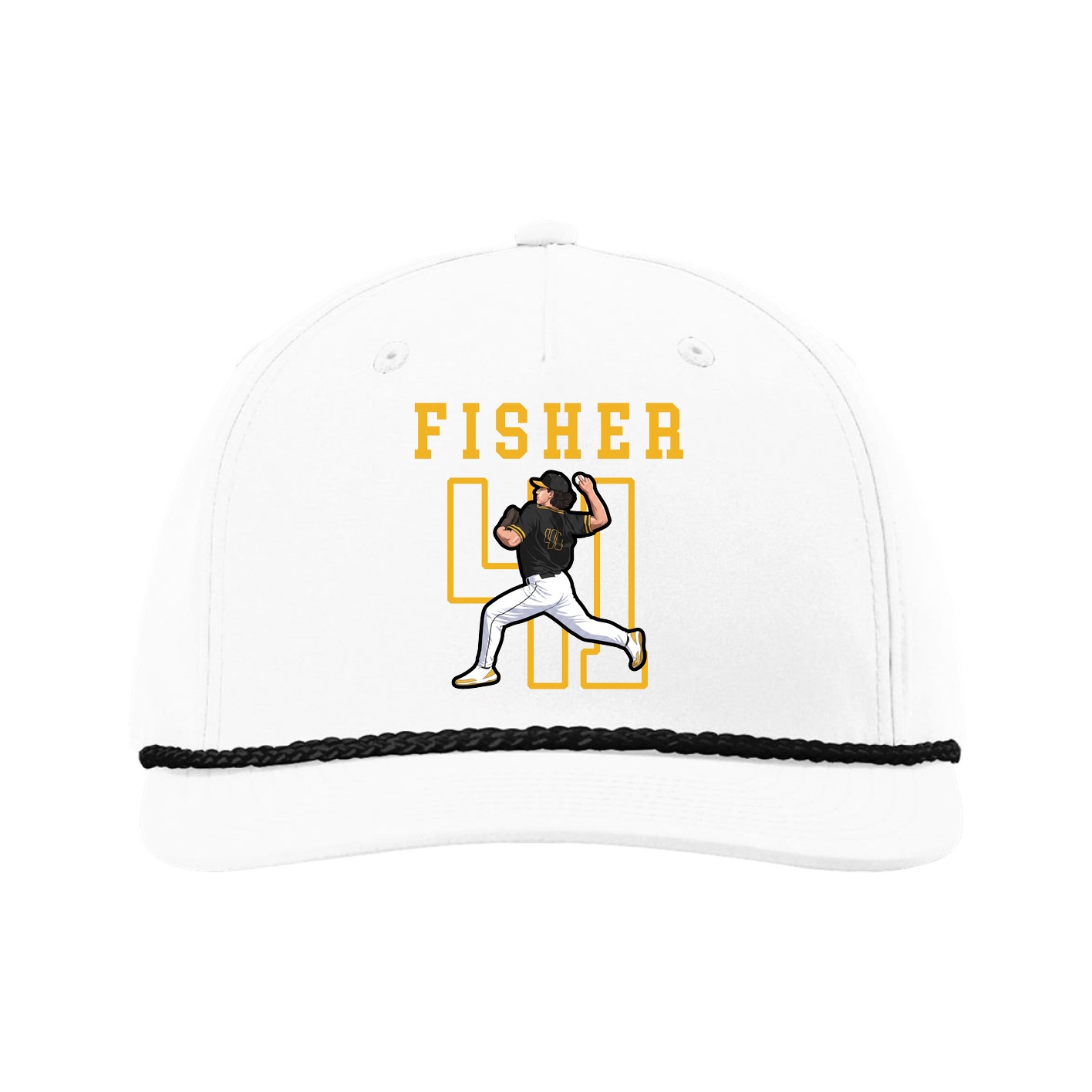 Five-Panel Classic Rope Cap — Shirsey in White