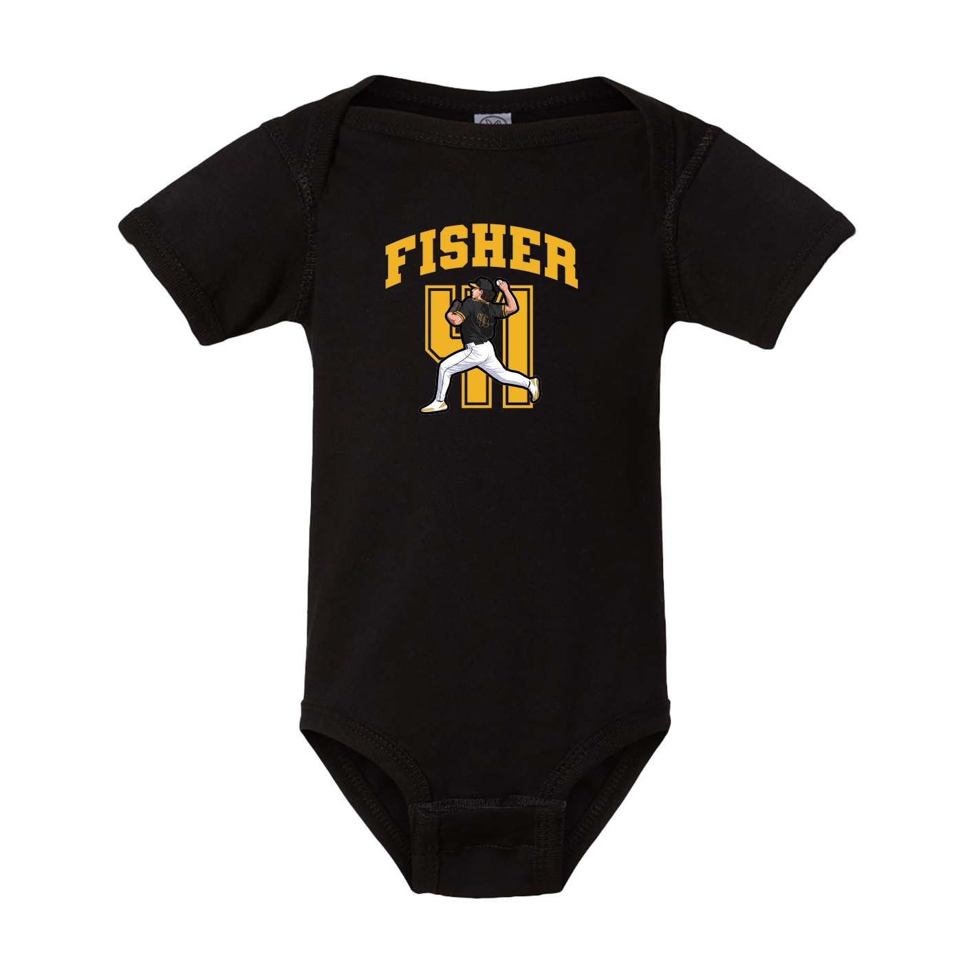 Baby Onesie — Number in Black