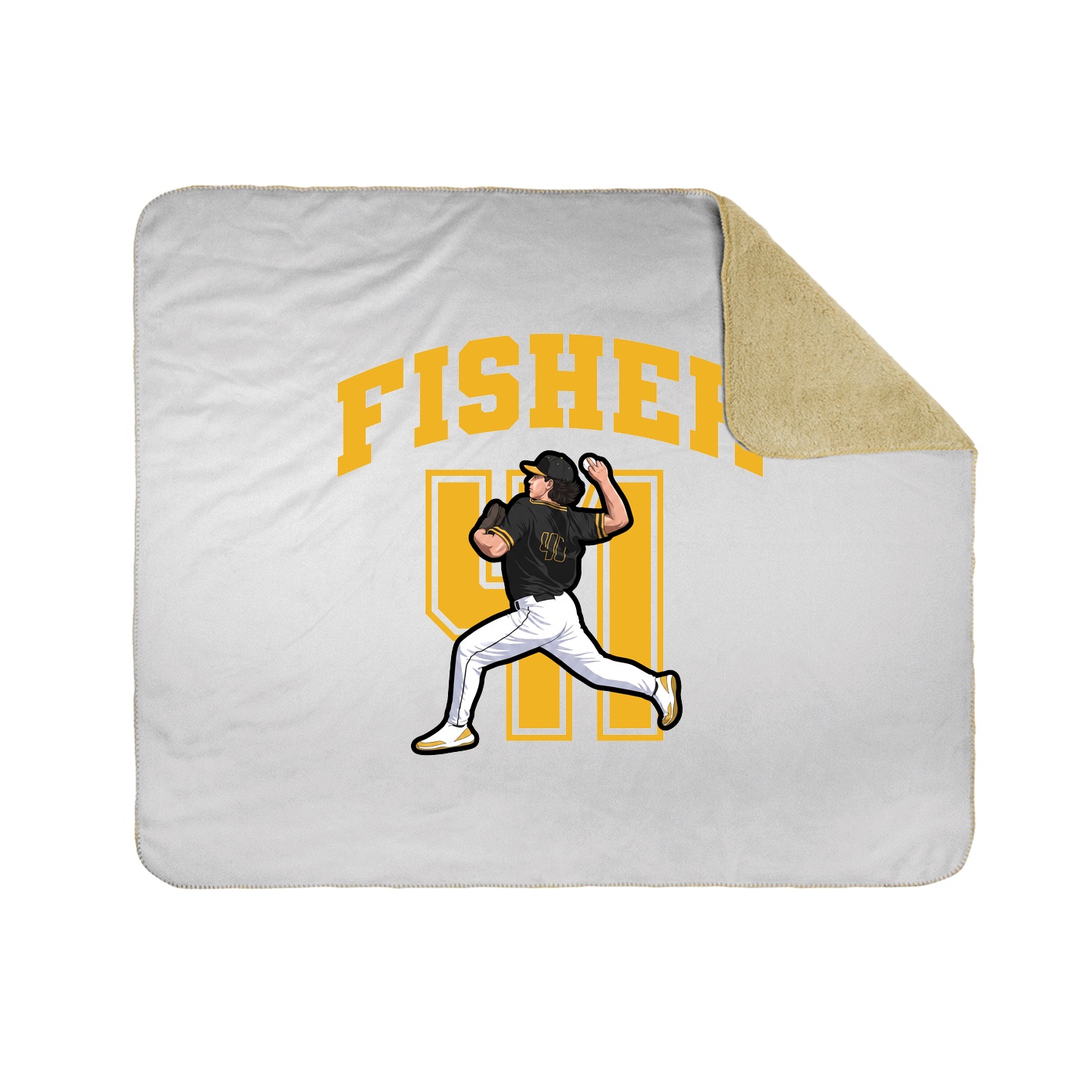 Throw Blanket — Number in White