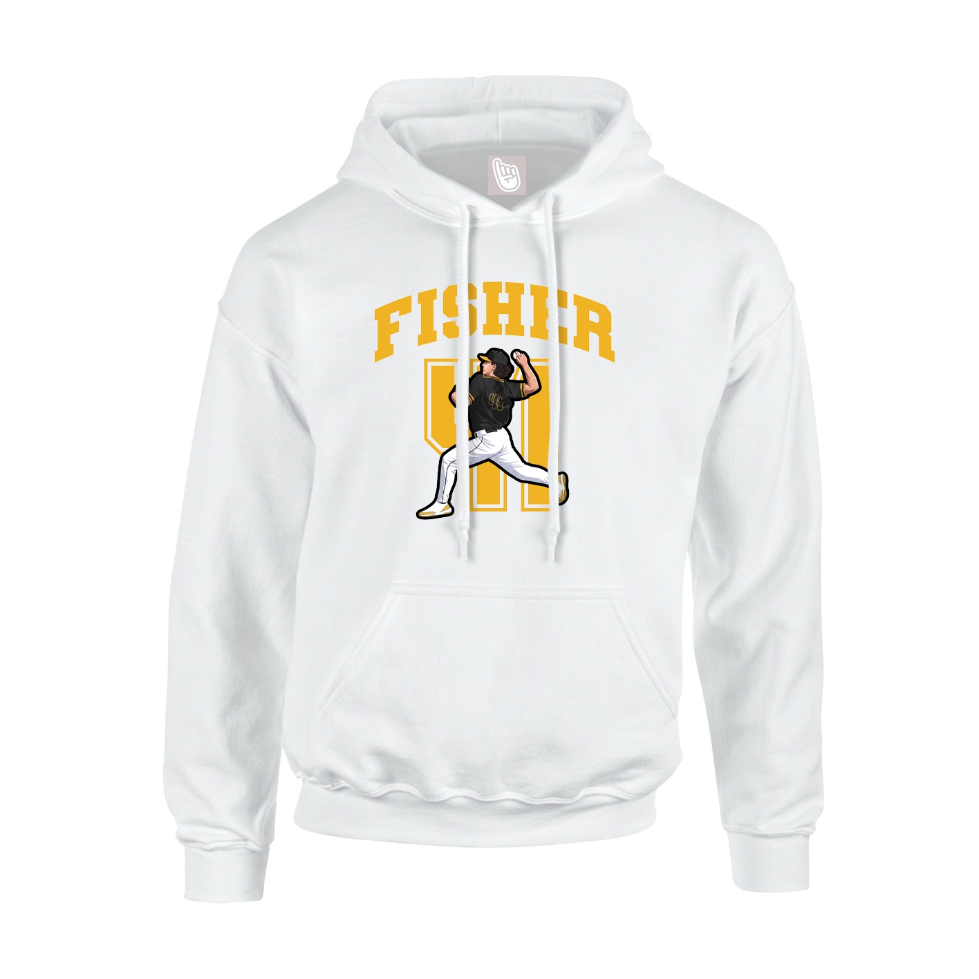 Hoodie — Number in White