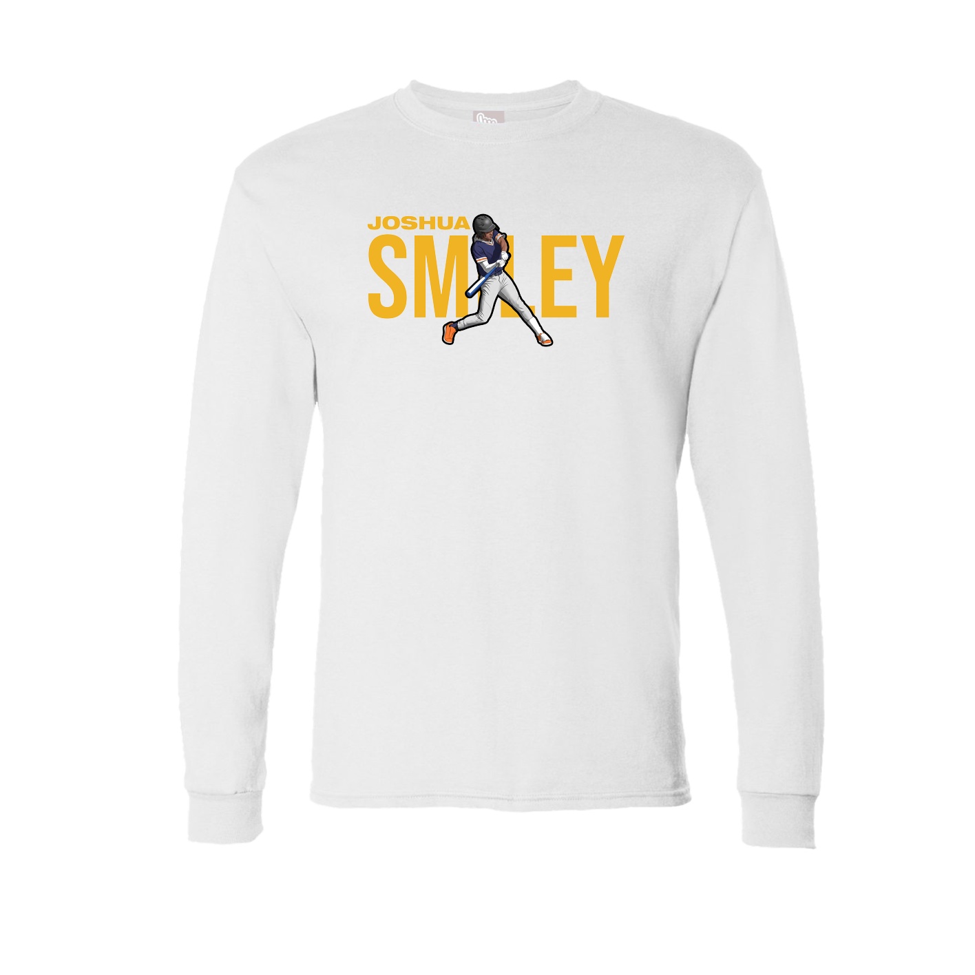 Long Sleeve Tee — Player Name in White