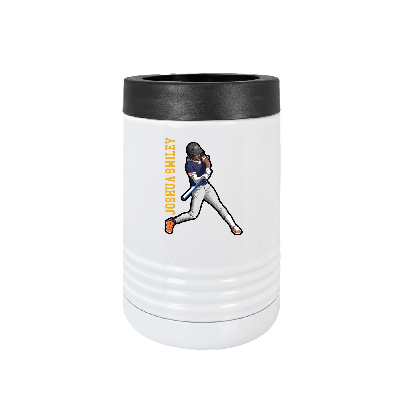 Beverage Holder — Name Vertical in White