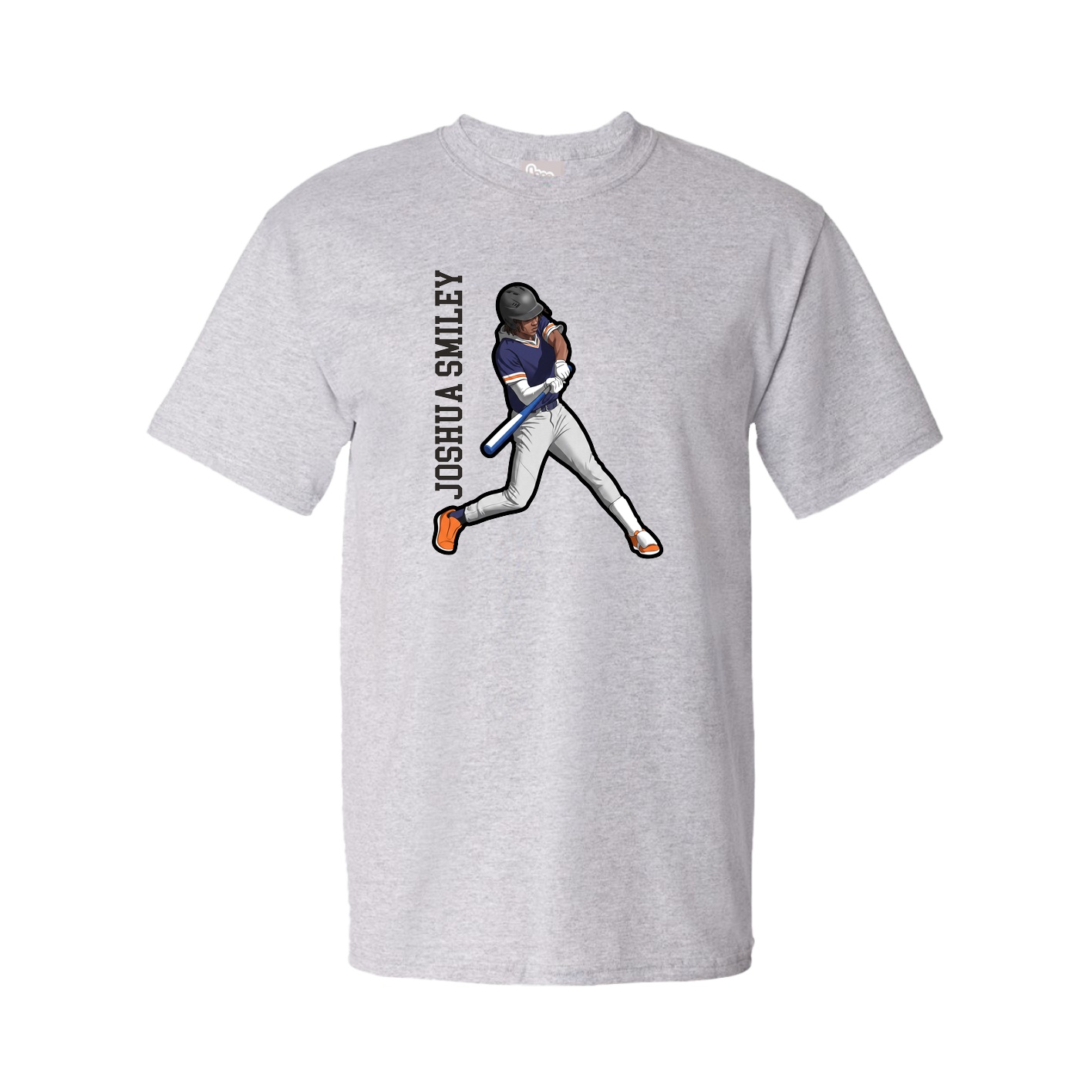 Tee — Name Vertical in Grey