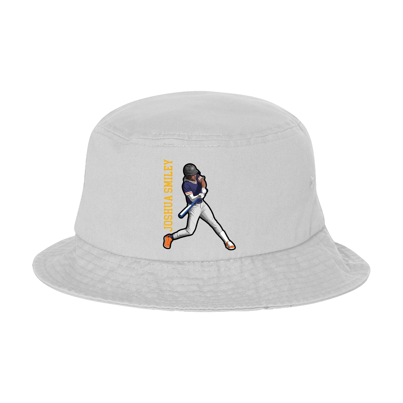 Bucket Cap — Name Vertical in White