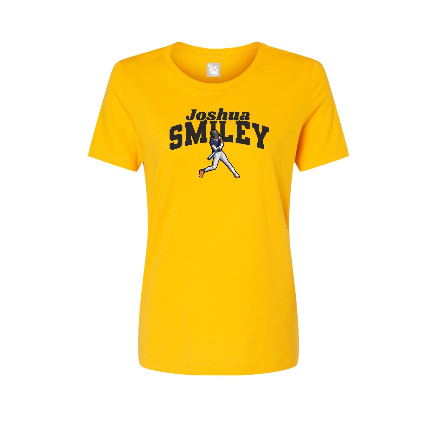 Fitted Women's Tee — Signature Arch in Gold