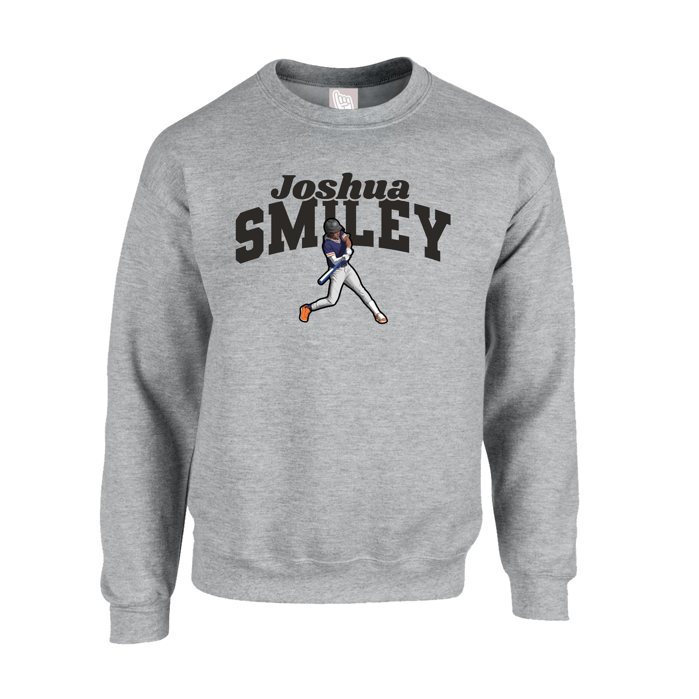 Fleece Crew — Signature Arch in Grey