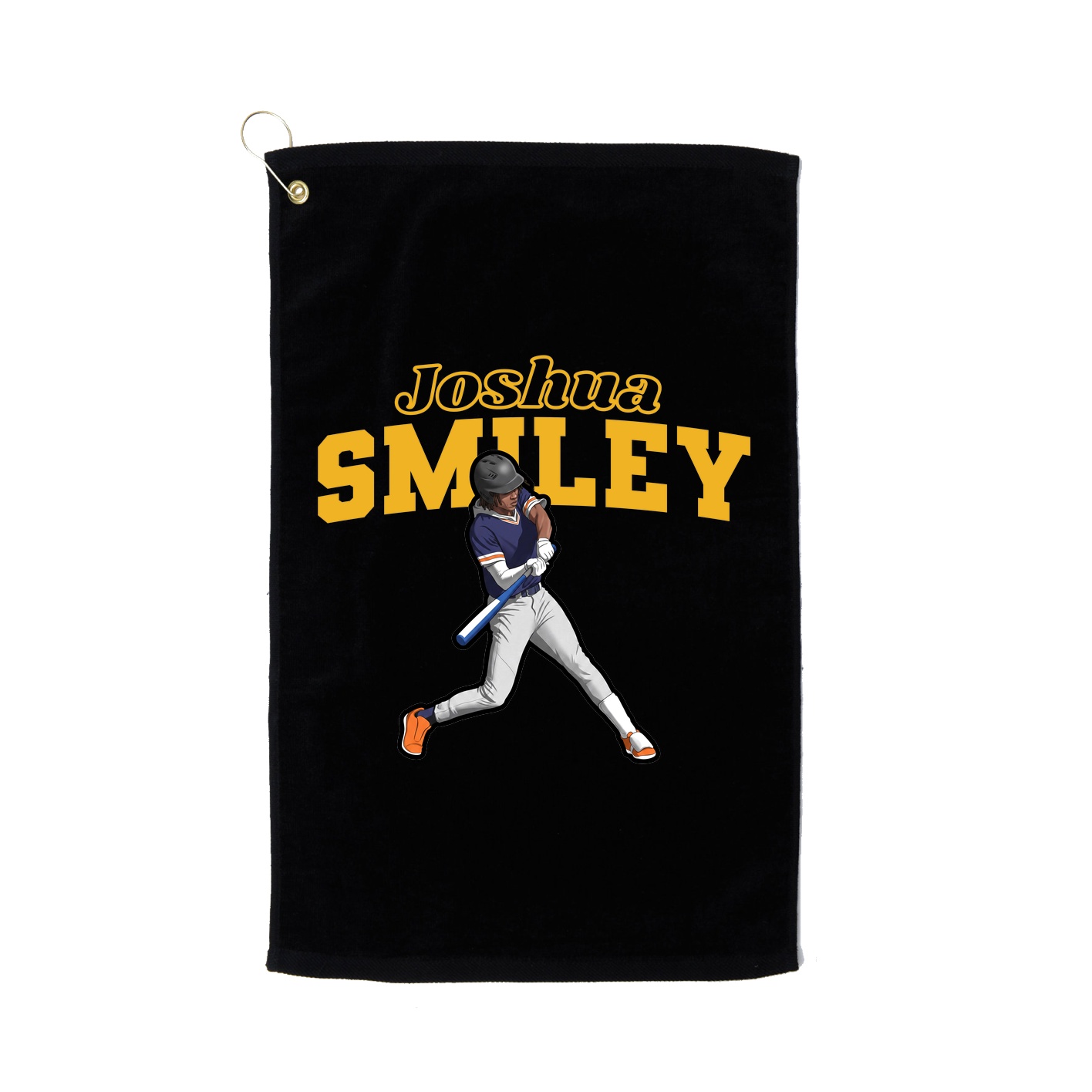 Golf Towel — Name Arch in Black