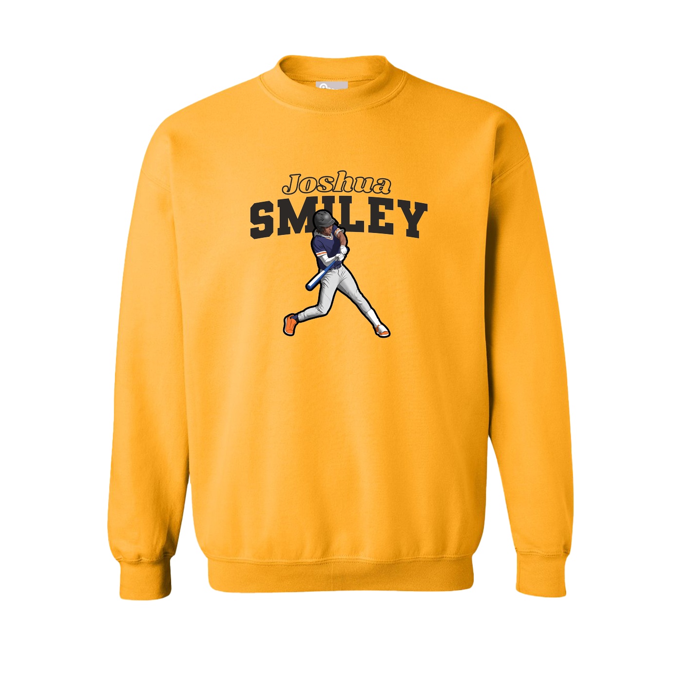 Fleece Crew — Name Arch in Gold