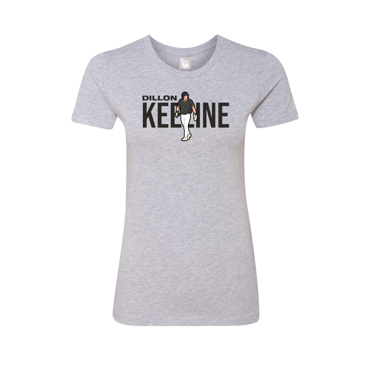 Fitted Women's Tee — Player Name in Grey