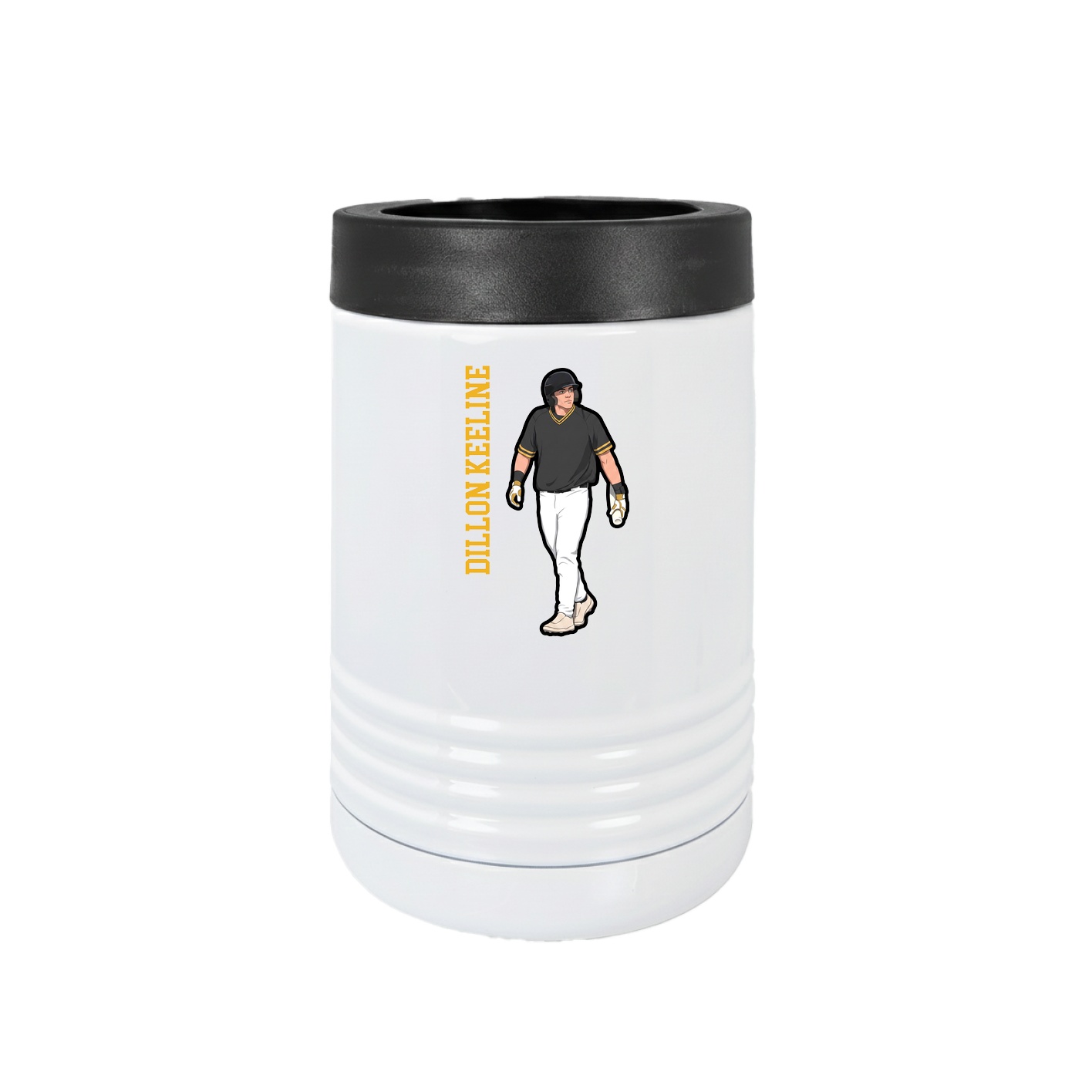 Beverage Holder — Name Vertical in White