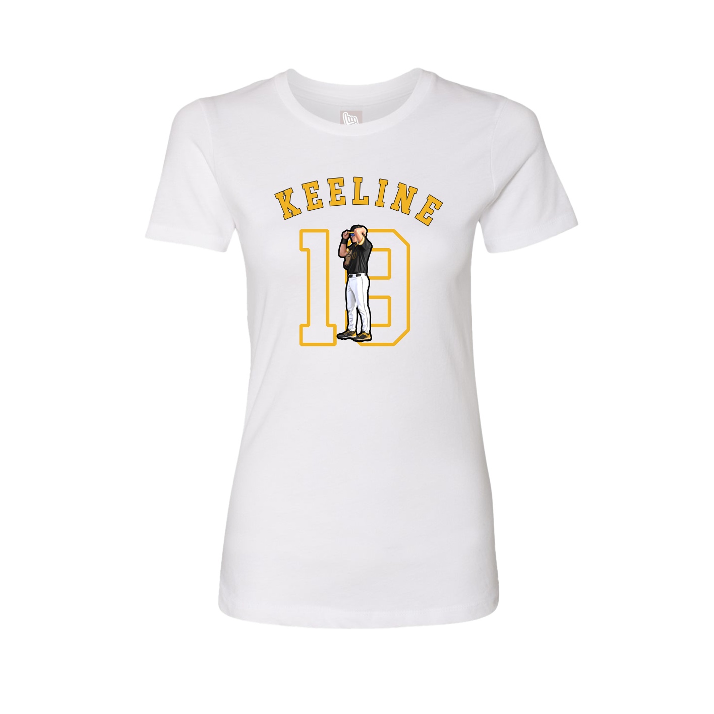 Fitted Women's Tee — Shirsey Arch in White