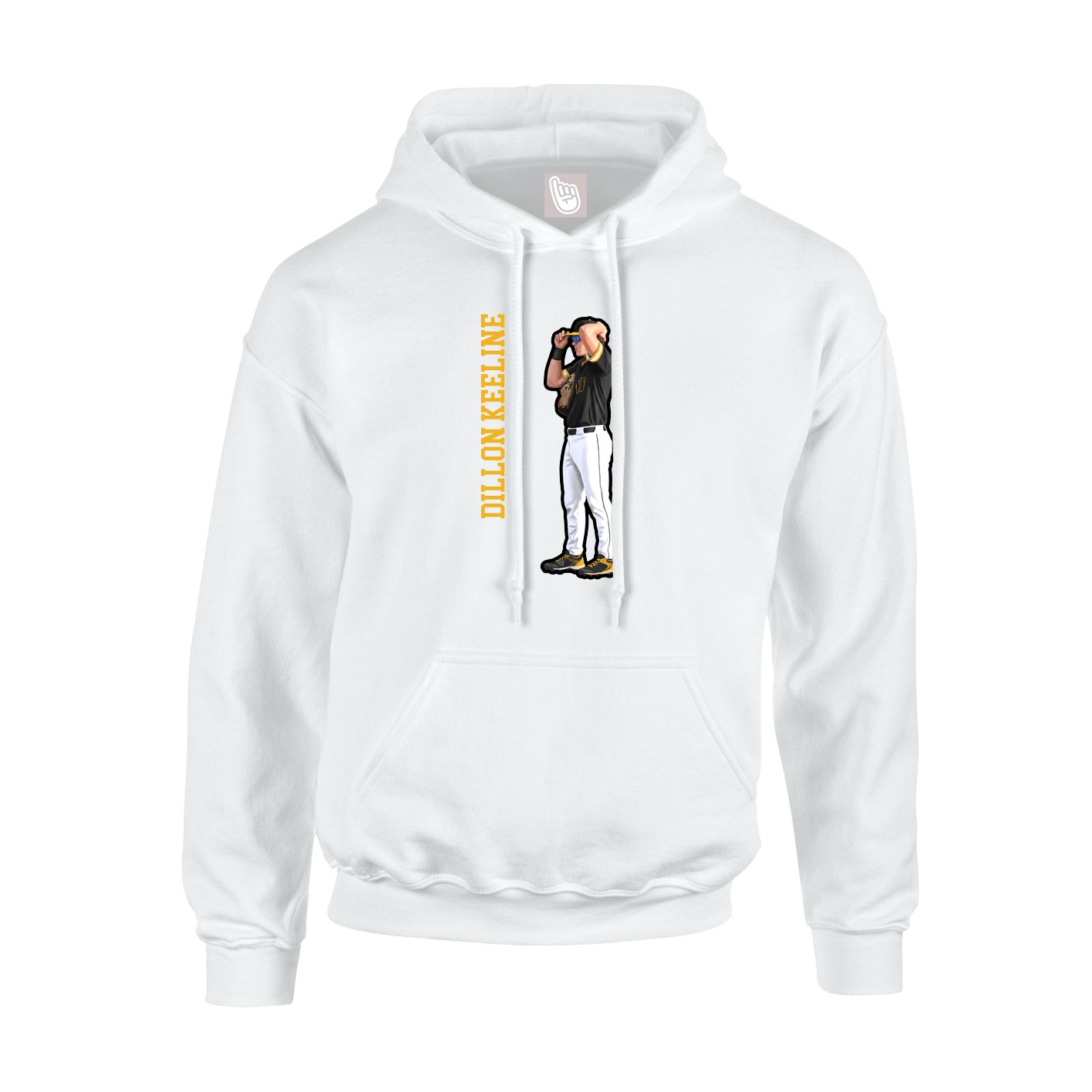 Hoodie — Name Vertical in White