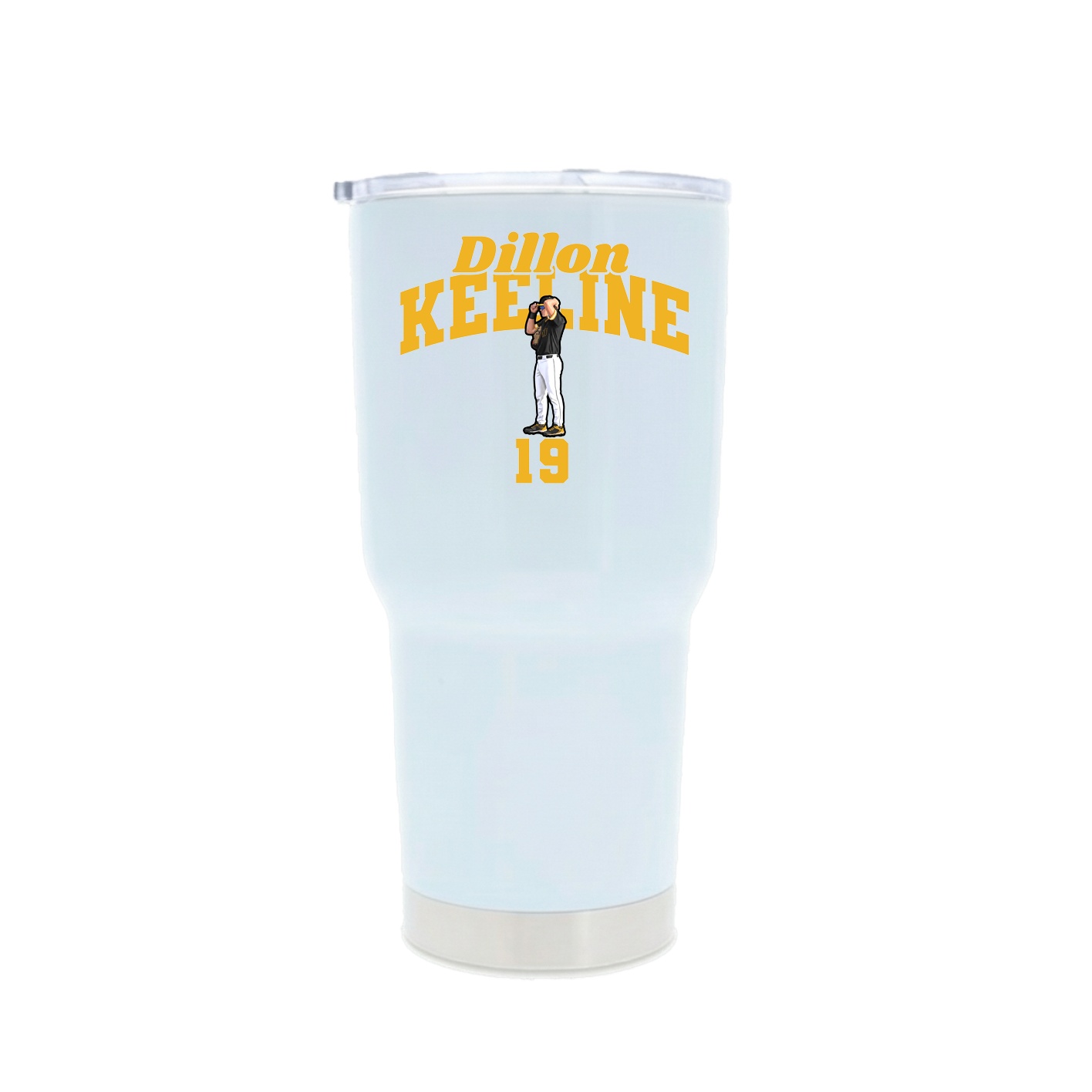 30oz Stainless Steel Tumbler — Signature Arch in White