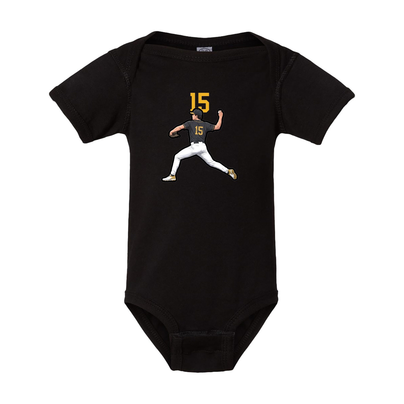 Baby Onesie — Number Top in Black
