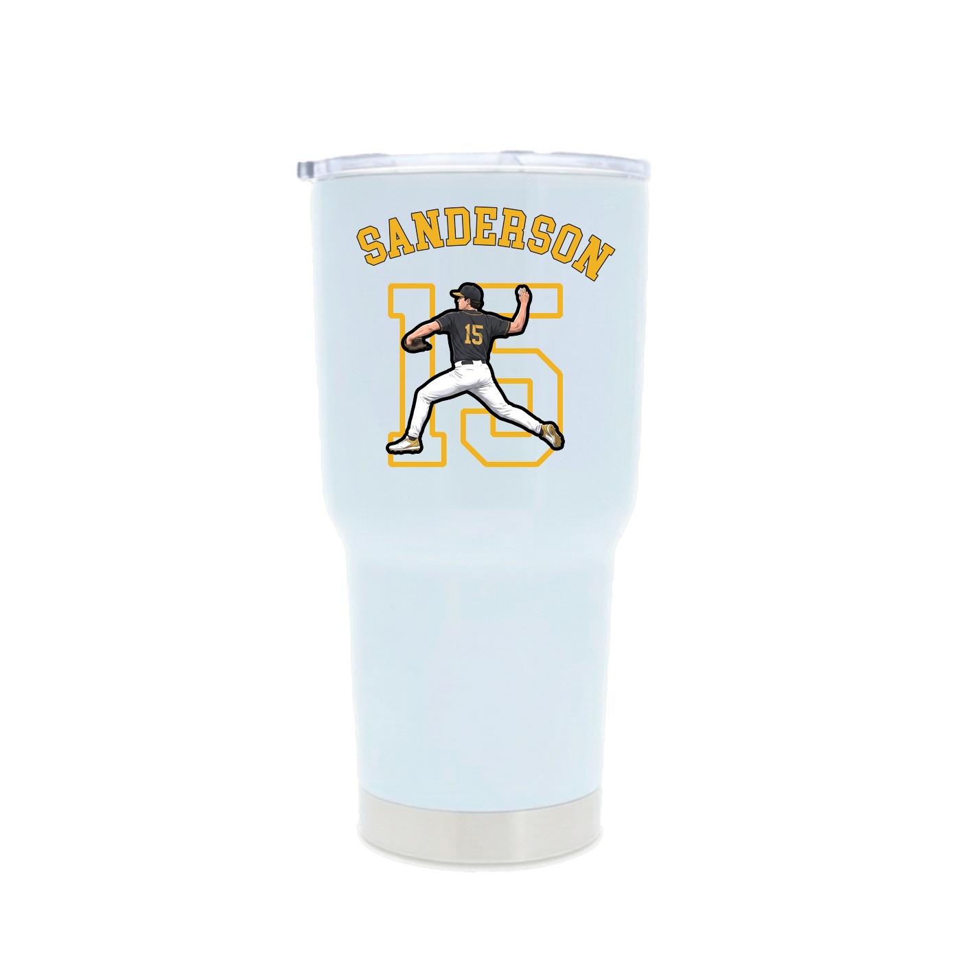 30oz Stainless Steel Tumbler — Shirsey Arch in White