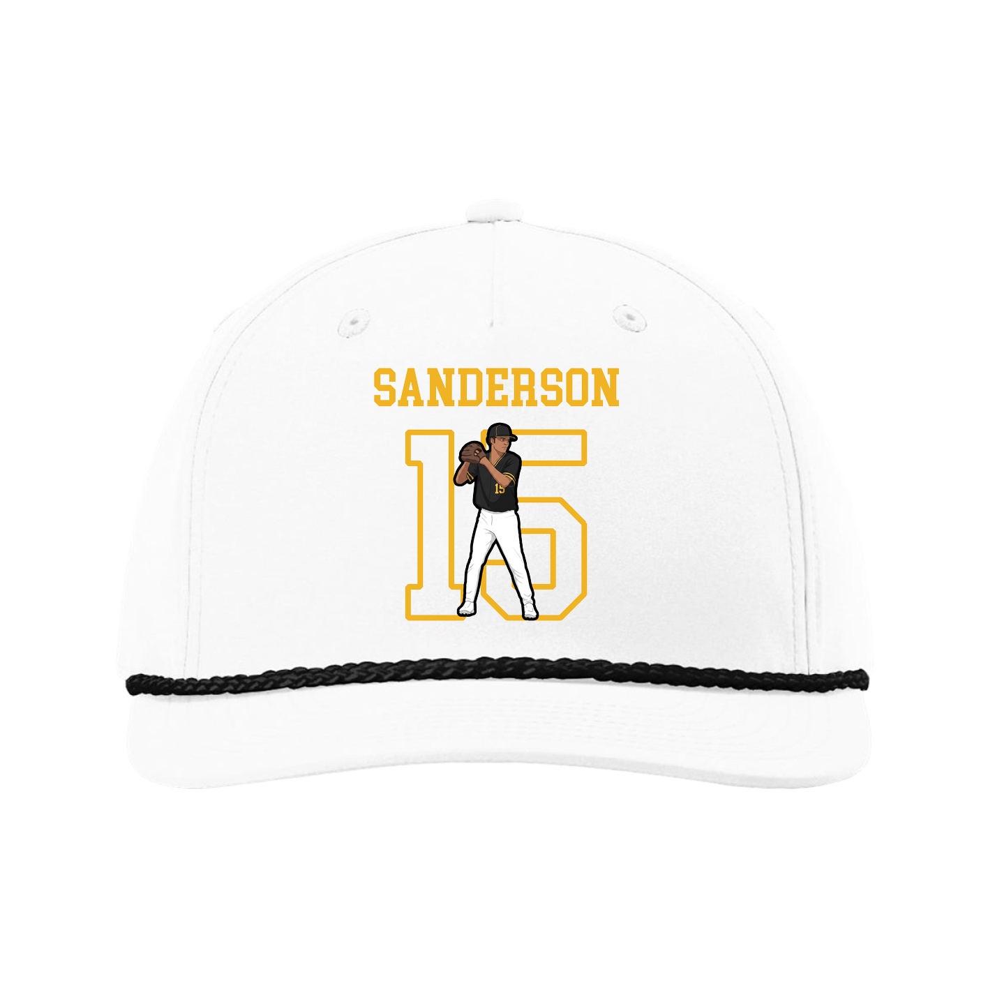 Five-Panel Classic Rope Cap — Shirsey in White