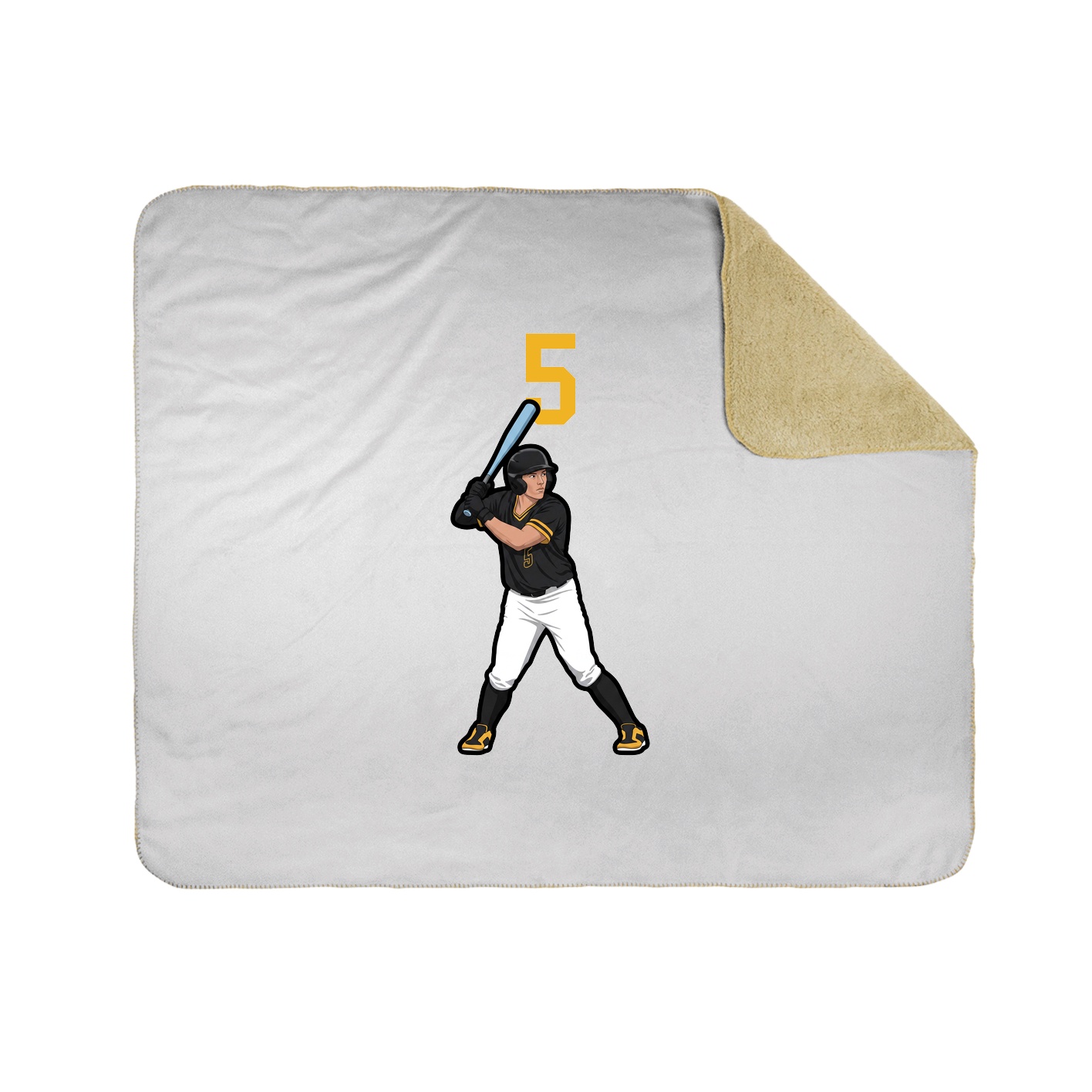 Throw Blanket — Number Top in White