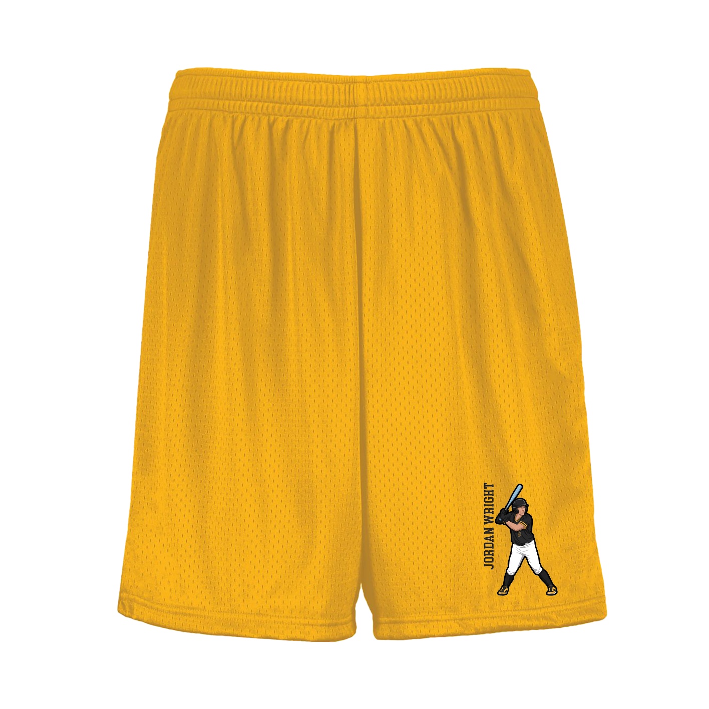 Shorts — Name Vertical in Gold