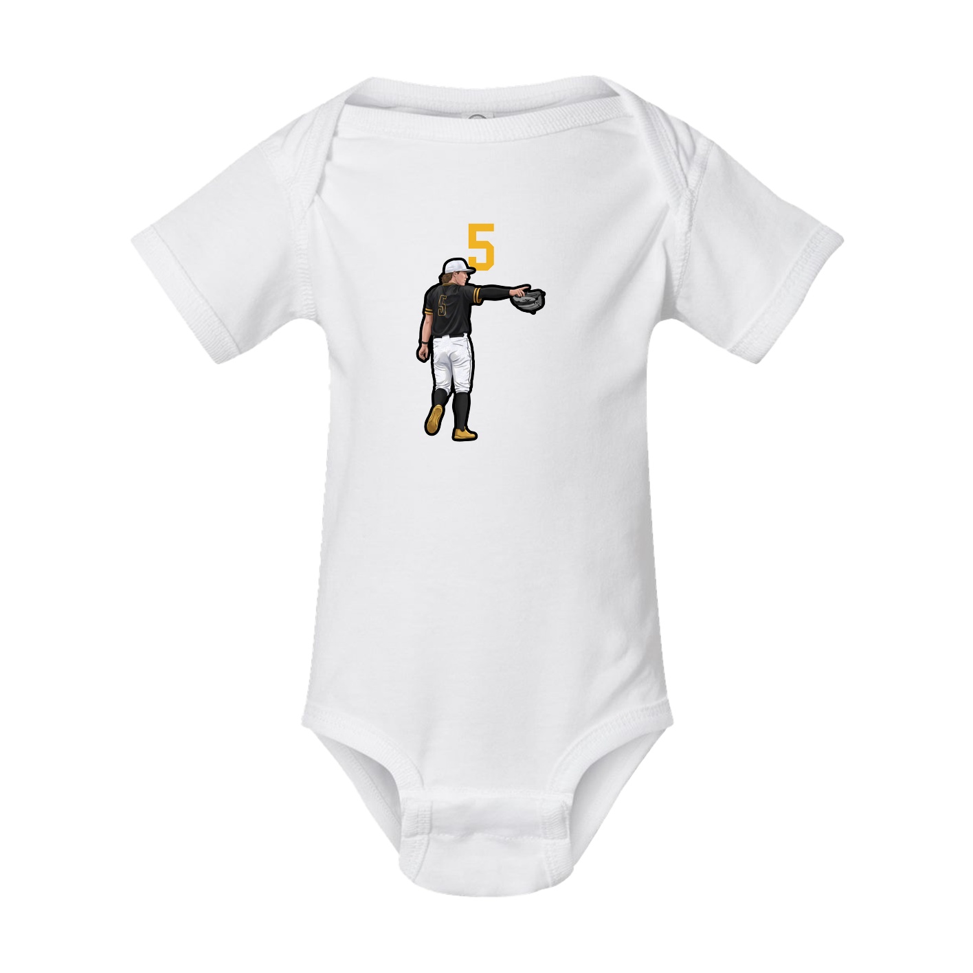 Baby Onesie — Number Top in White