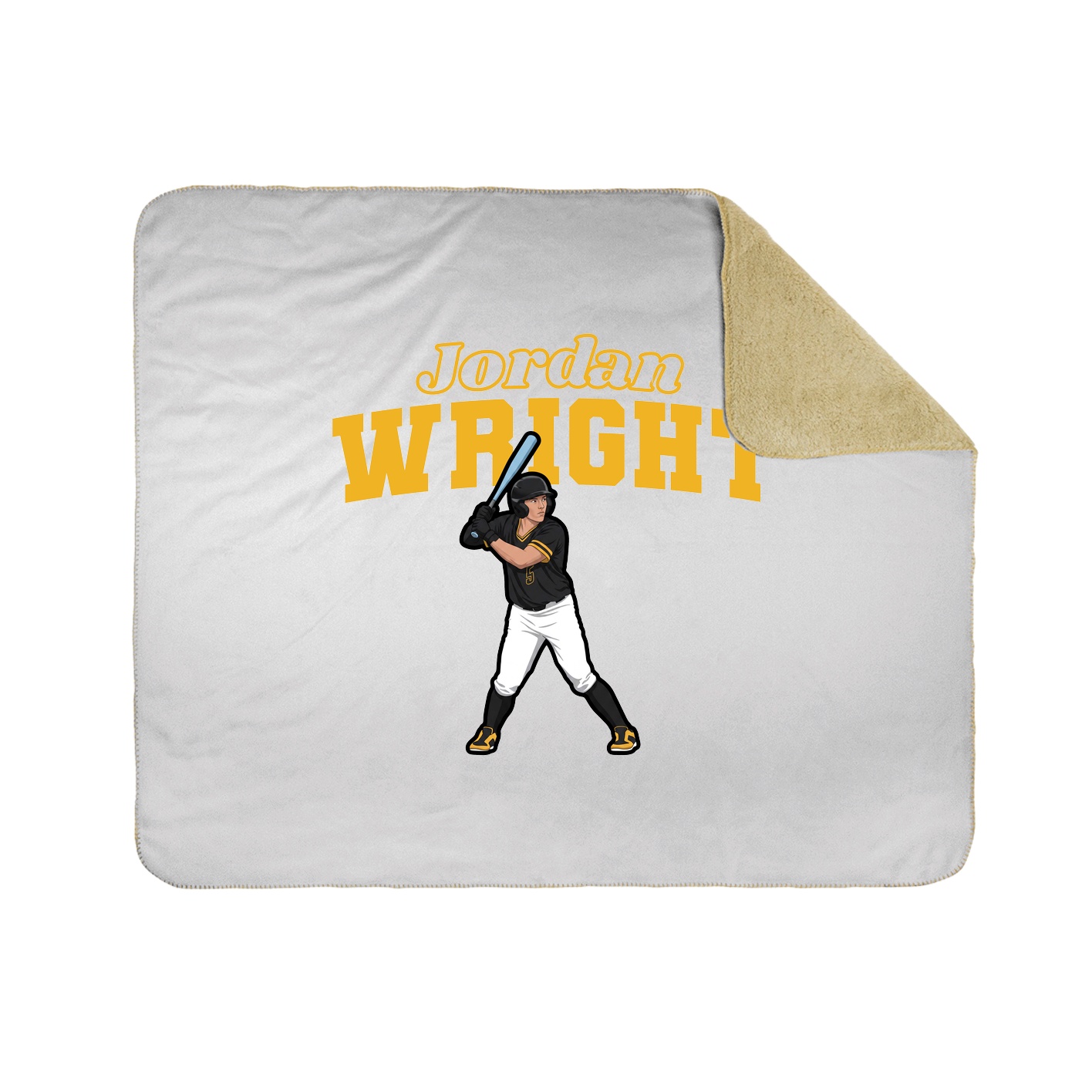 Throw Blanket — Name Arch in White