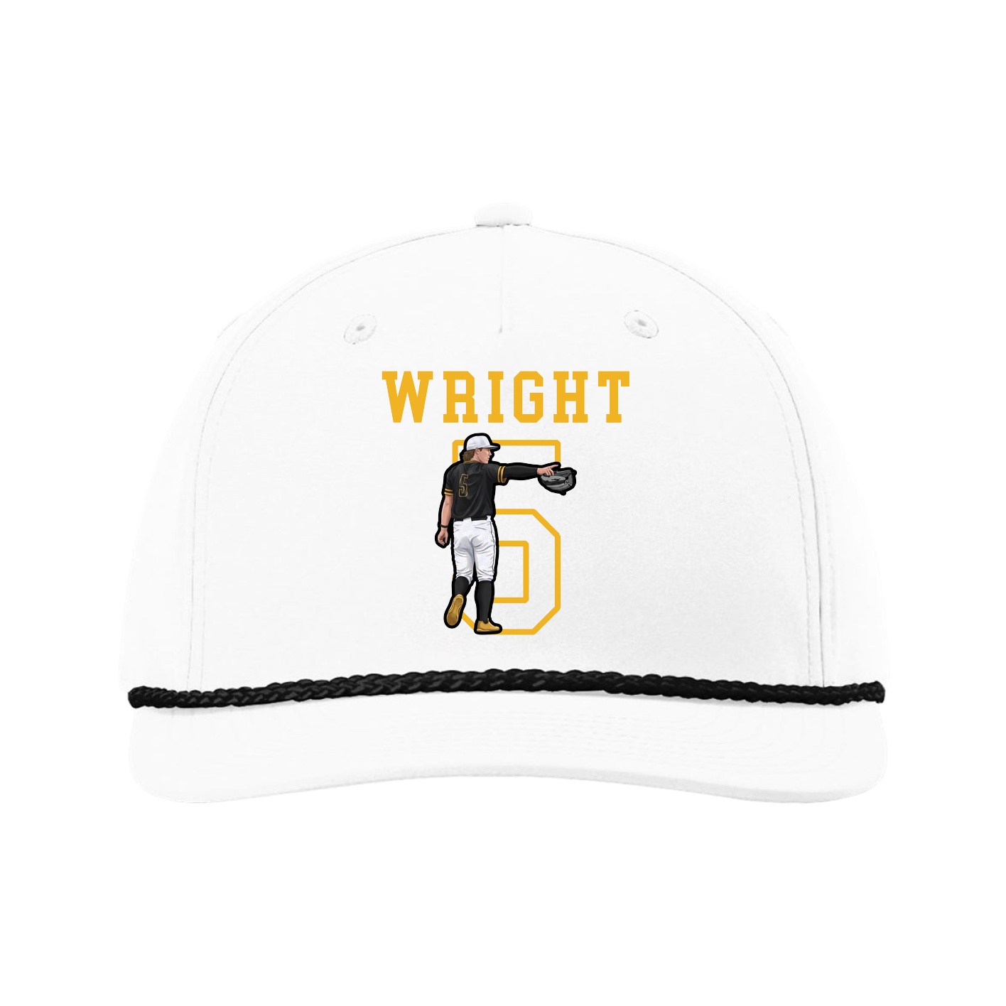 Five-Panel Classic Rope Cap — Shirsey in White