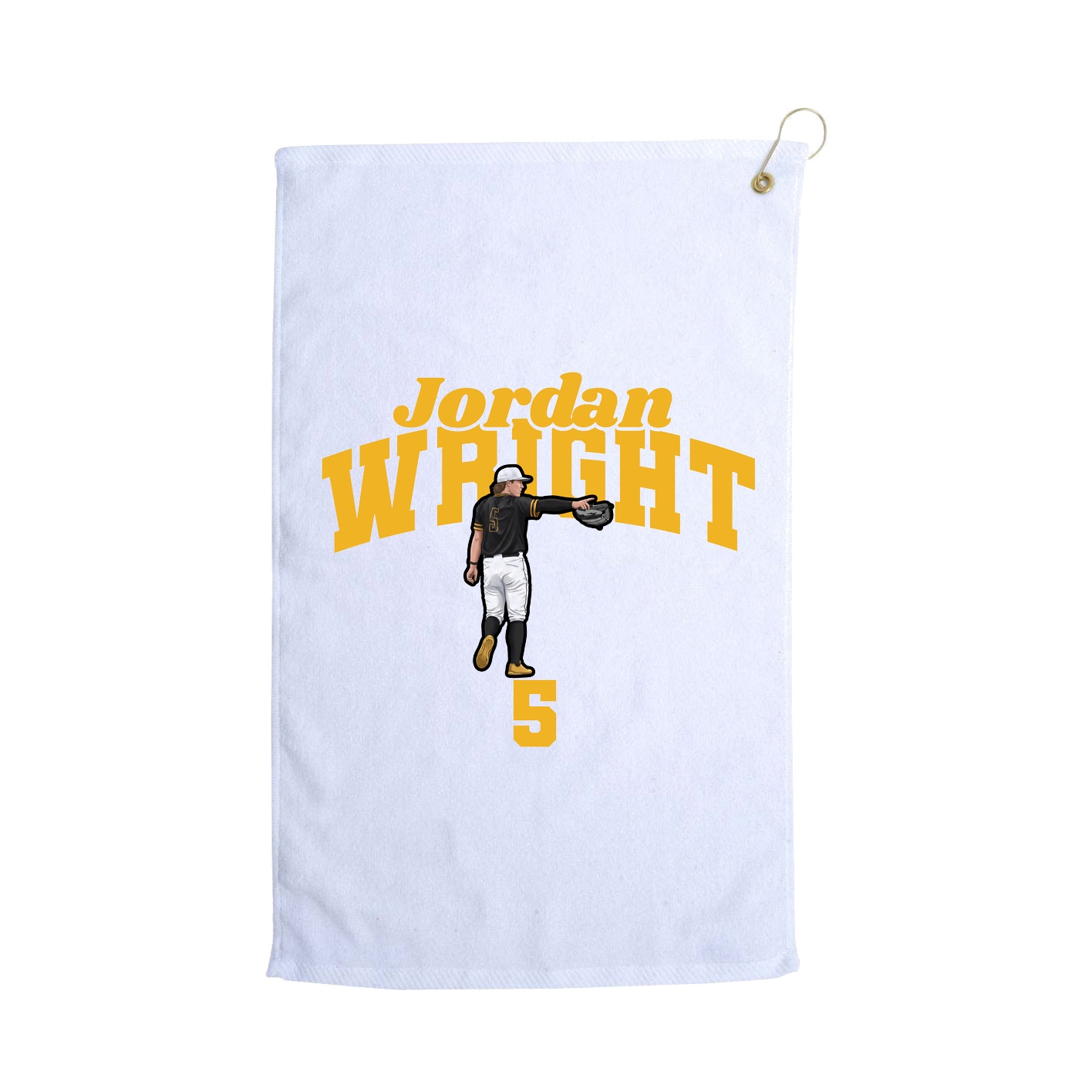 Golf Towel — Signature Arch in White