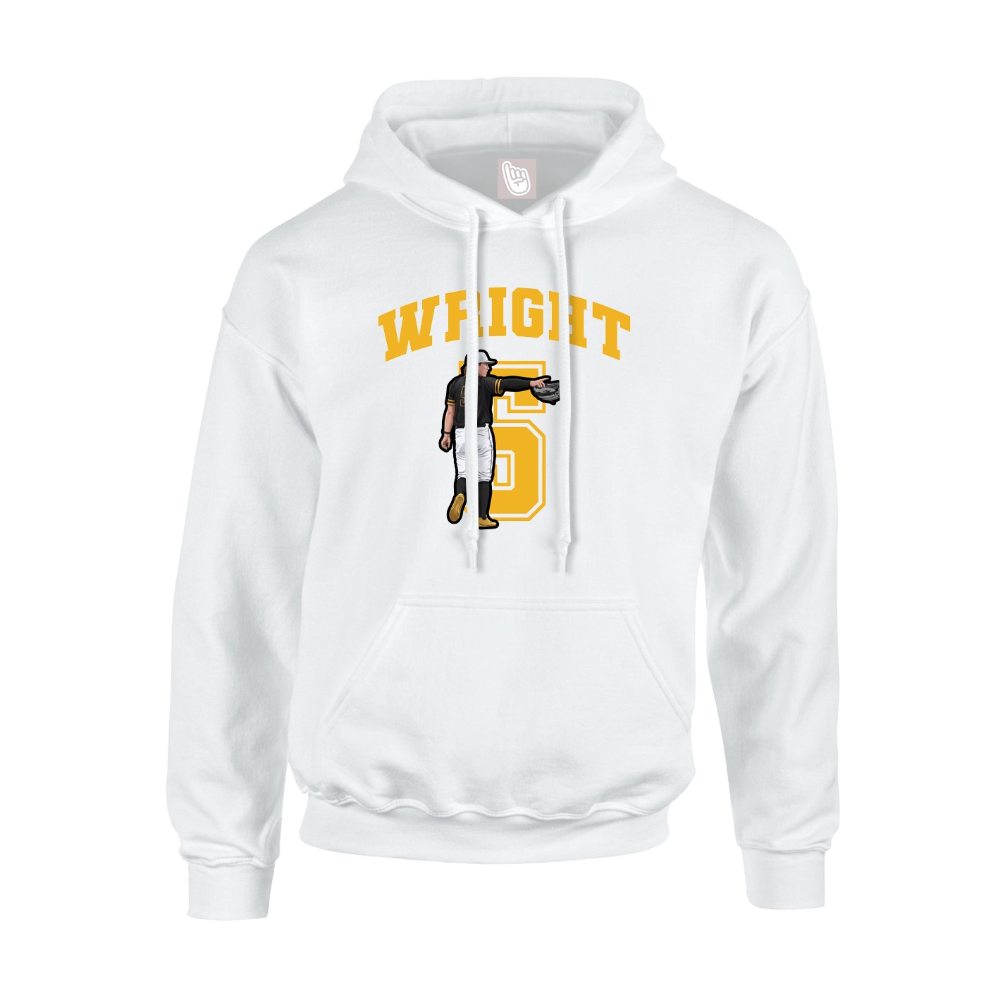 Hoodie — Number in White