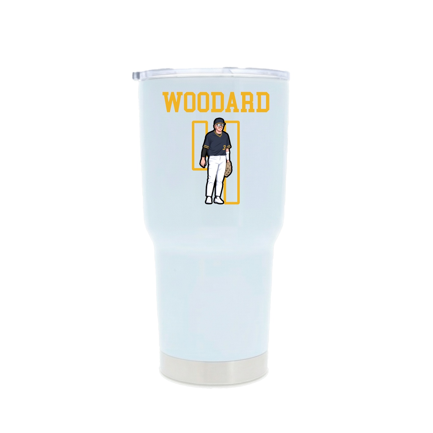 30oz Stainless Steel Tumbler — Shirsey in White