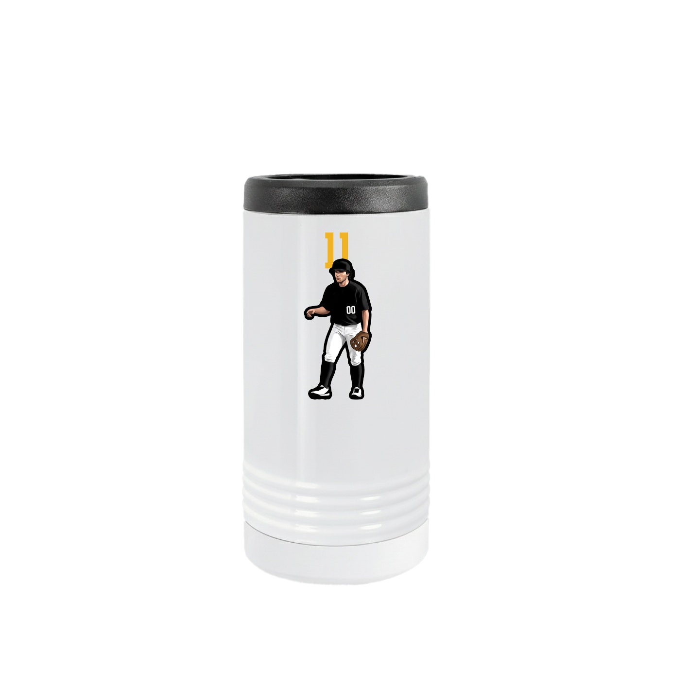 Slim Beverage Holder — Number Top in White