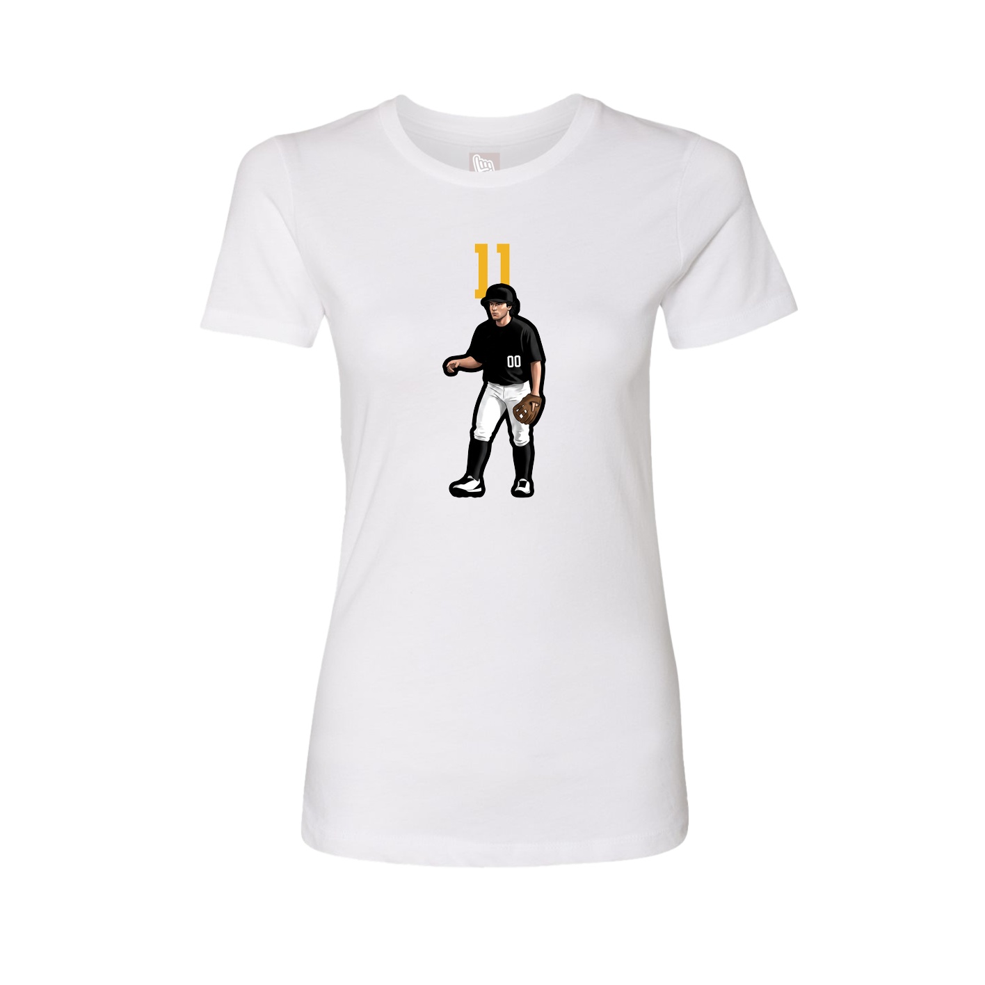 Fitted Women's Tee — Number Top in White