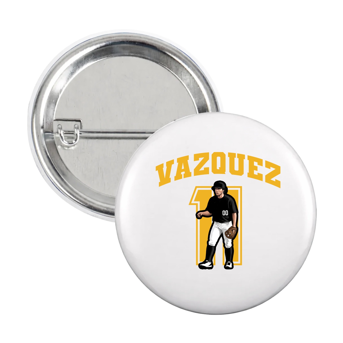 Game Day Button — Number in White