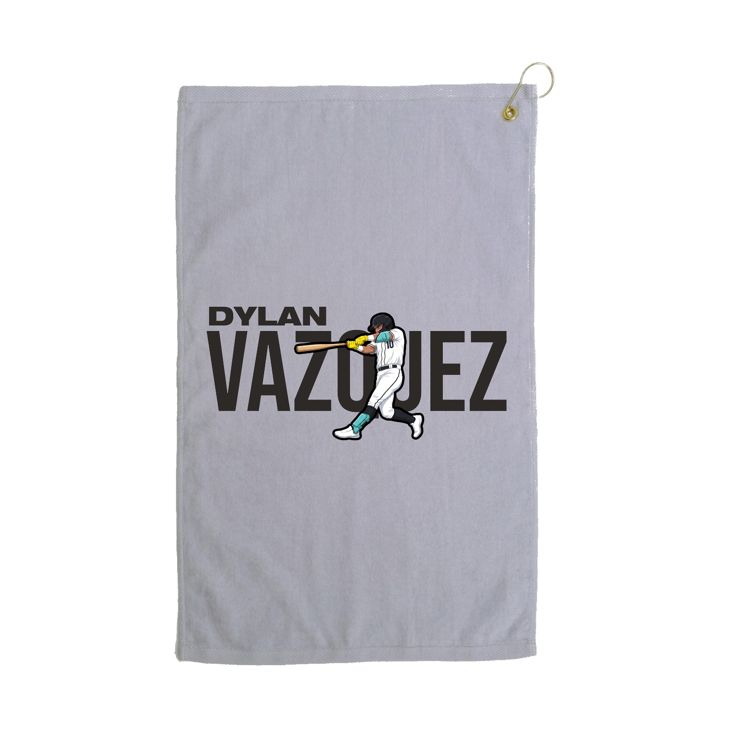 Golf Towel — Player Name in Grey
