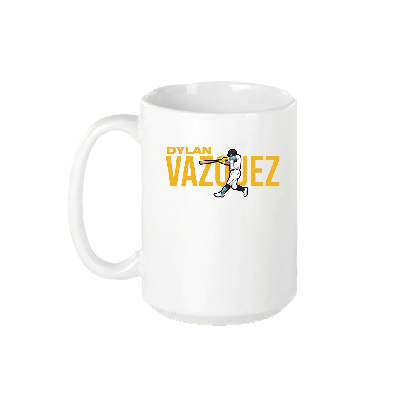 15oz Coffee Mug — Player Name in White