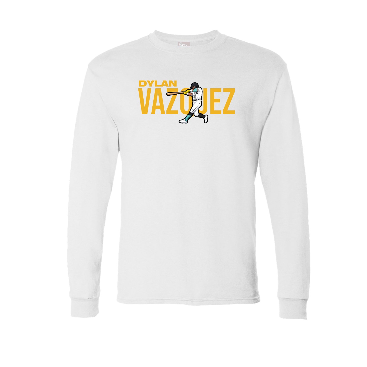 Long Sleeve Tee — Player Name in White