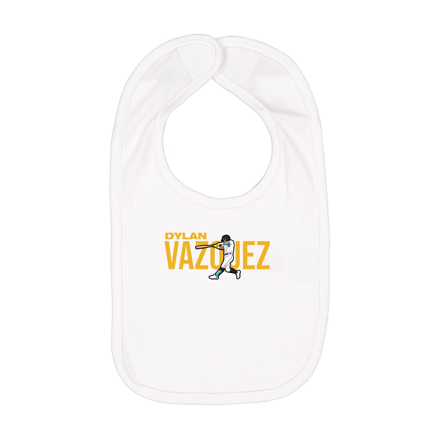 Infant Bib — Player Name in White