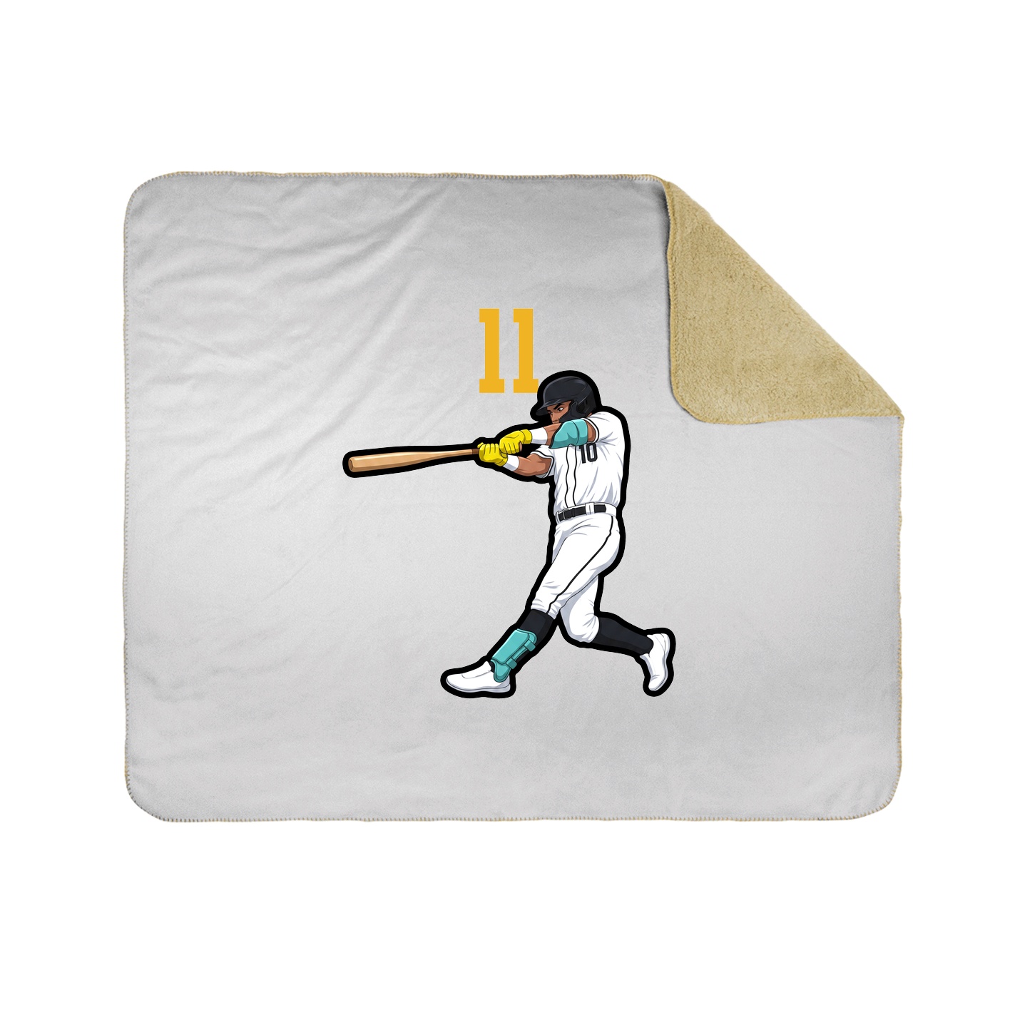 Throw Blanket — Number Top in White